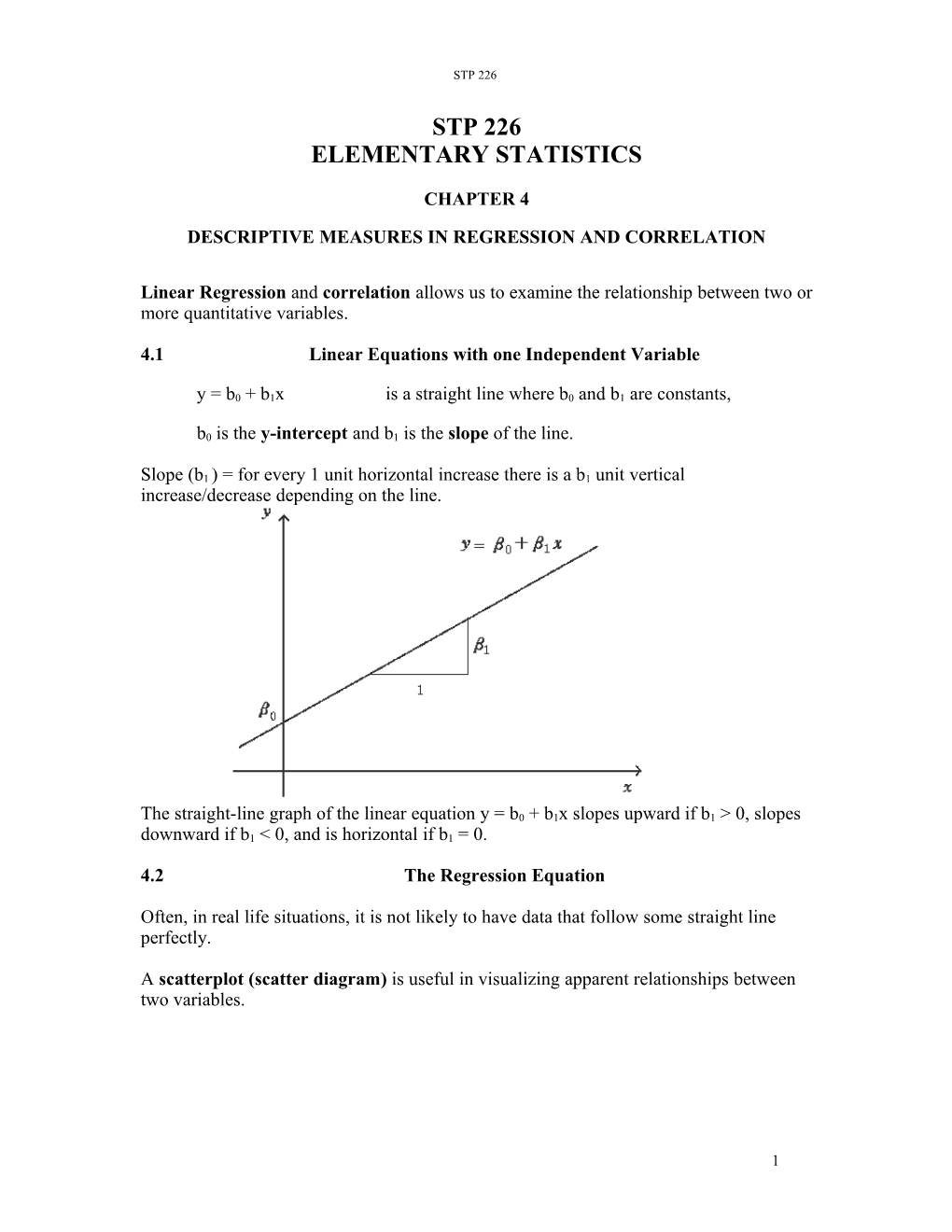 Descriptive Measures in Regression and Correlation