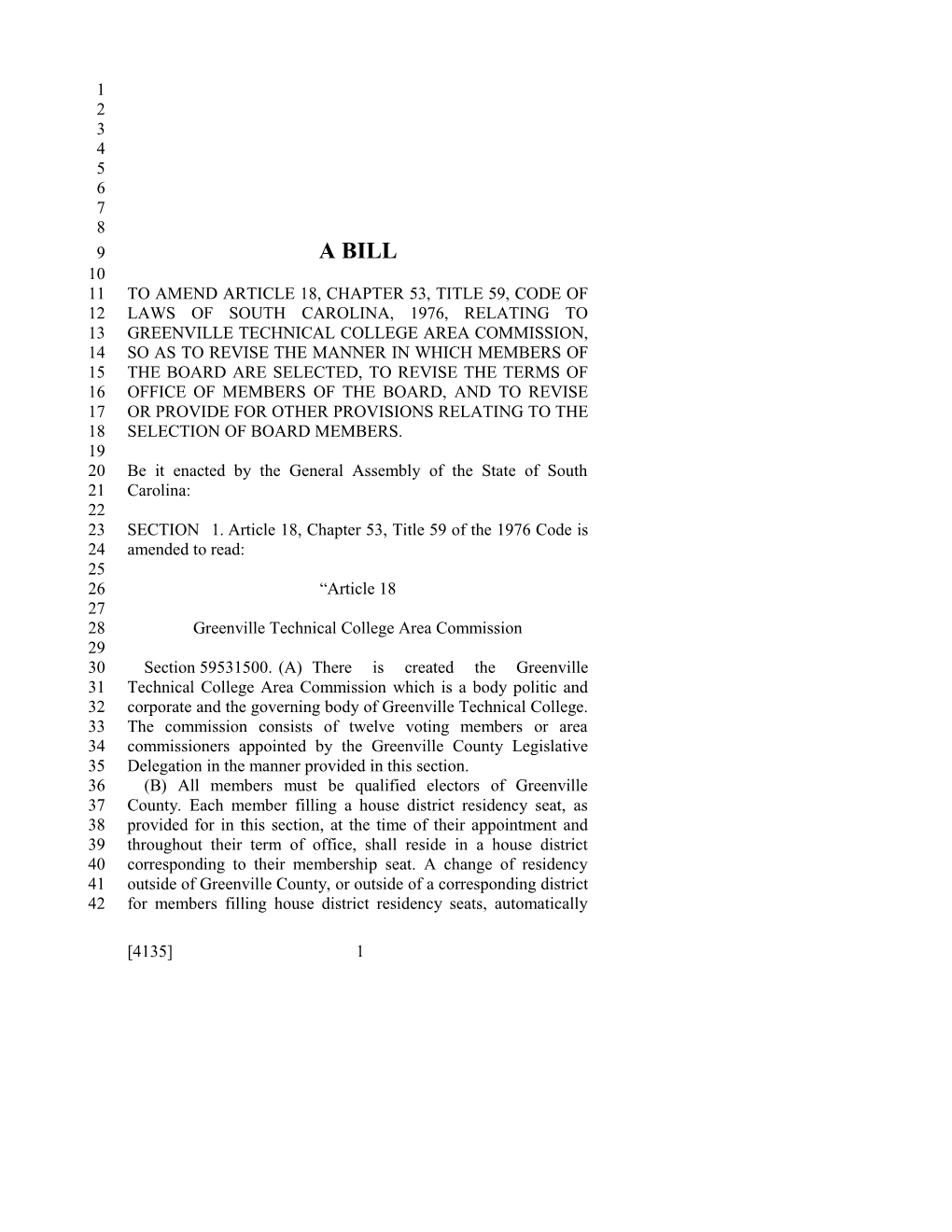 2015-2016 Bill 4135 Text of Previous Version (May 6, 2015) - South Carolina Legislature Online