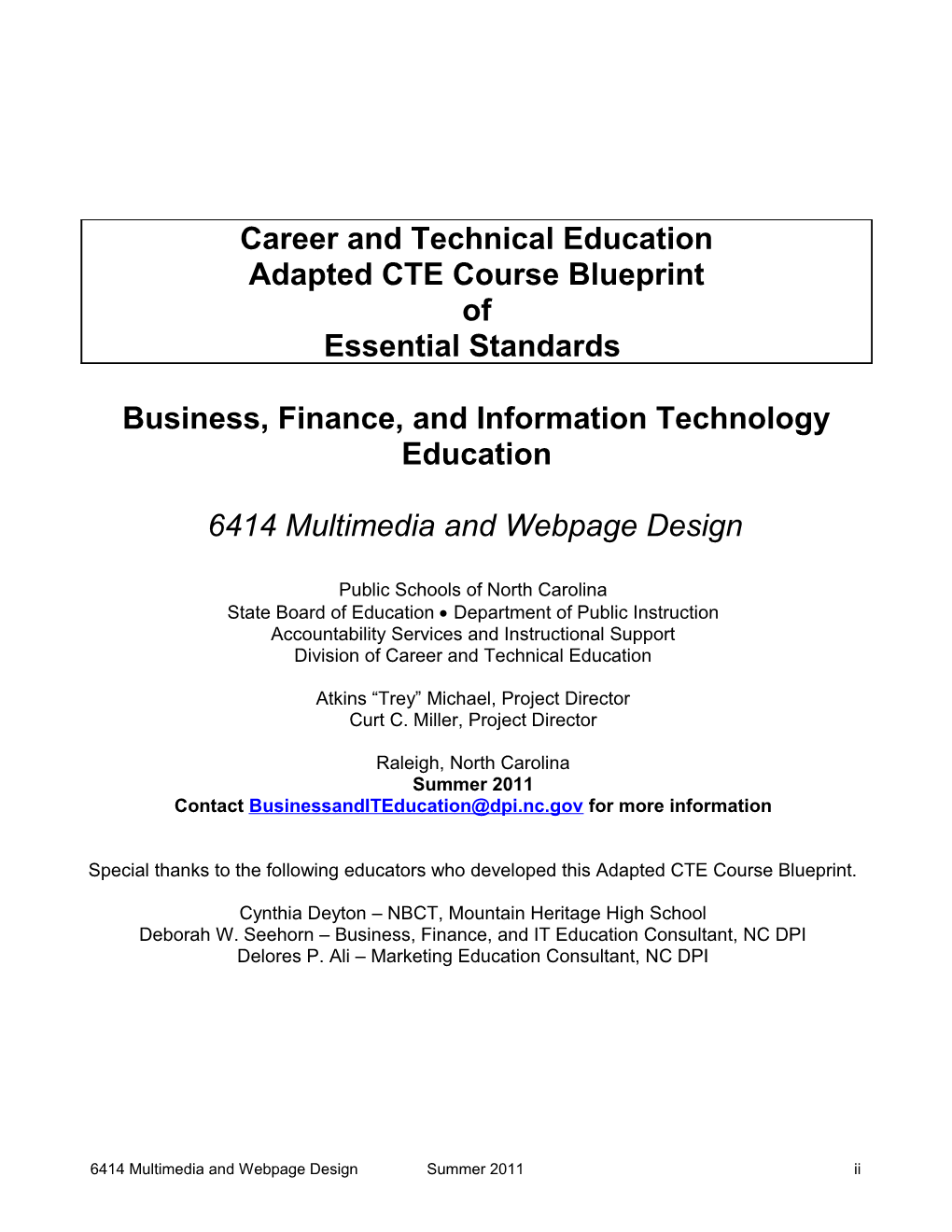 Business, Finance, and Information Technology Education