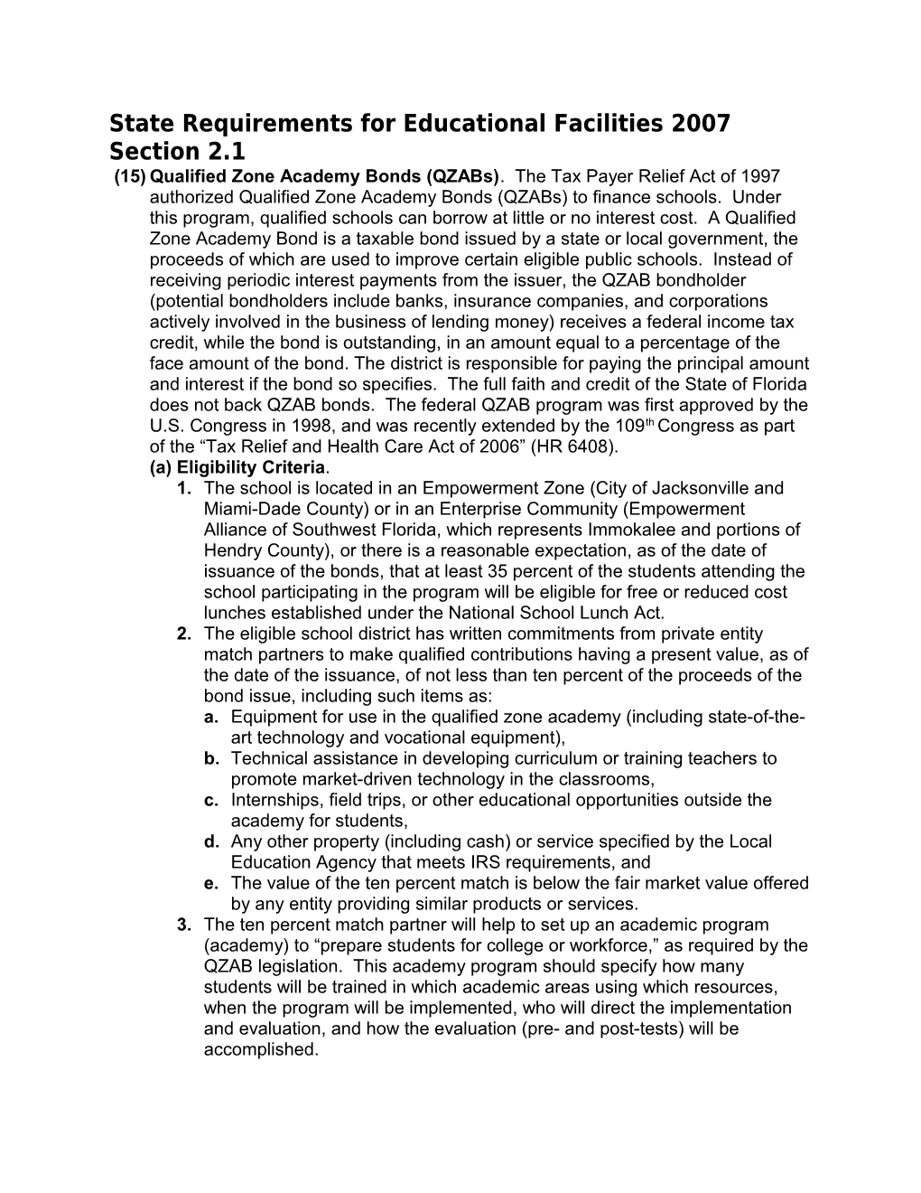 State Requirements for Educational Facilities 2007