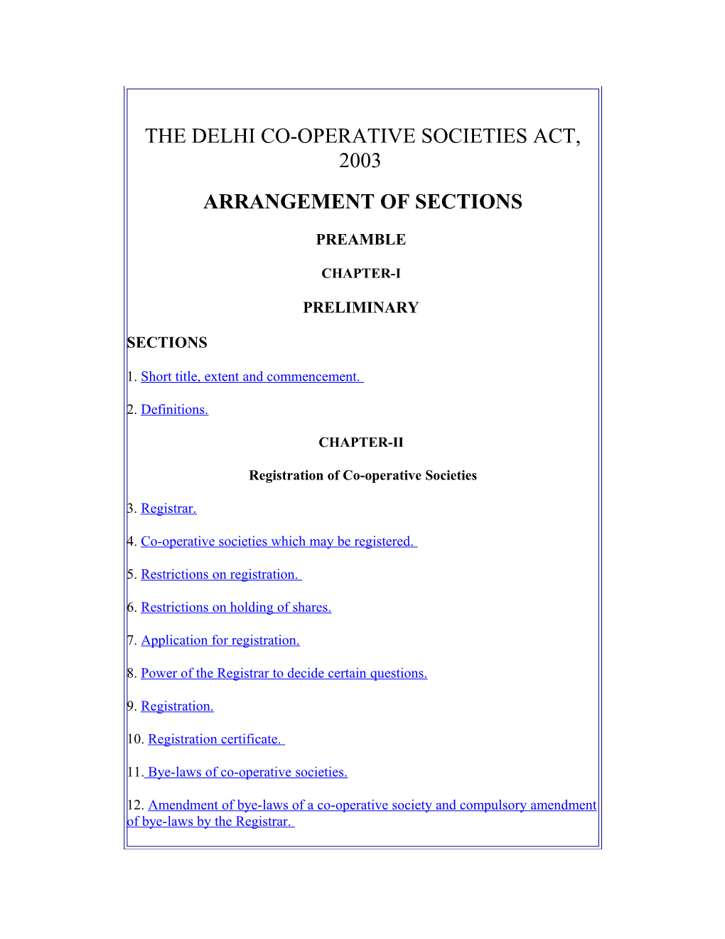 Co-Operative Bill Index