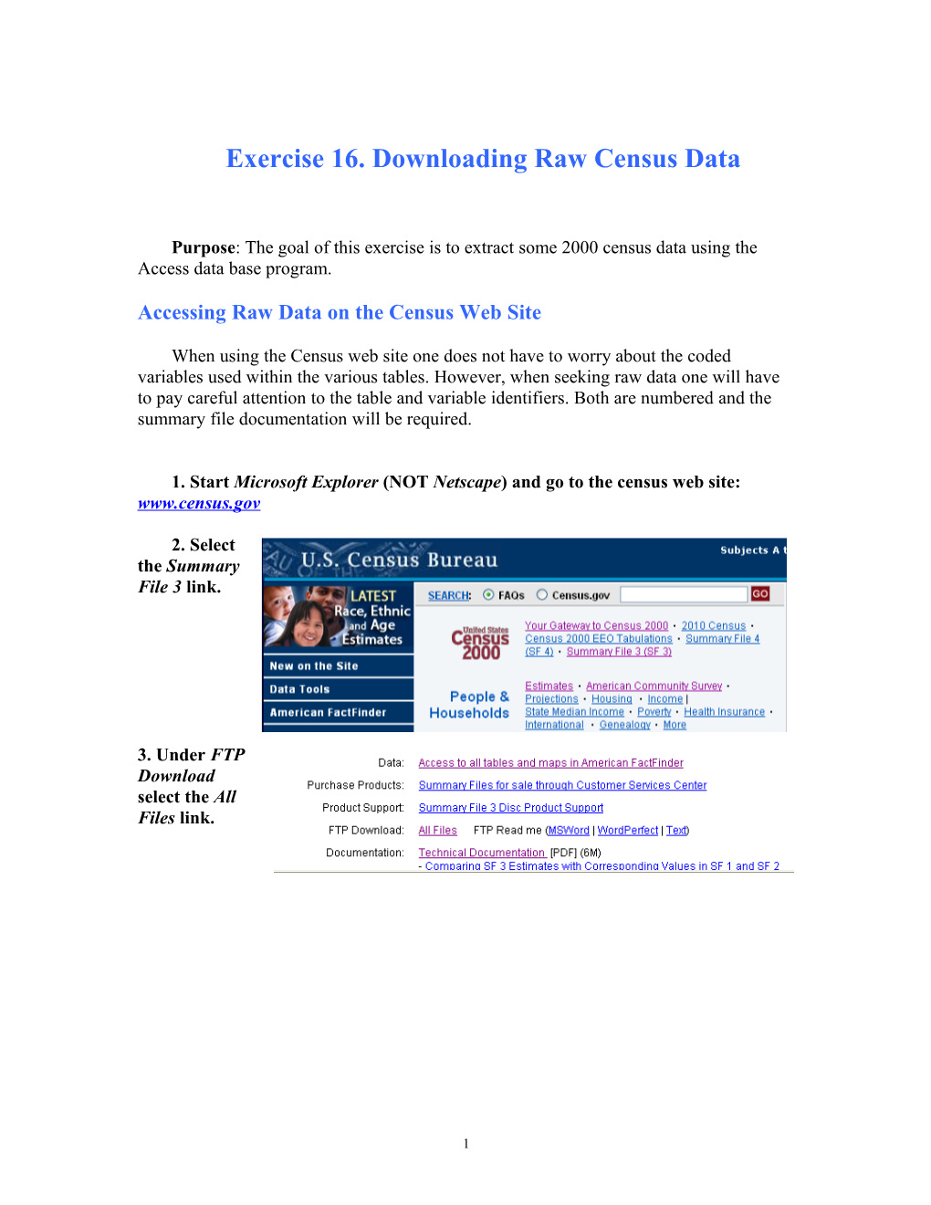 Exercise 16. Downloadingraw Census Data
