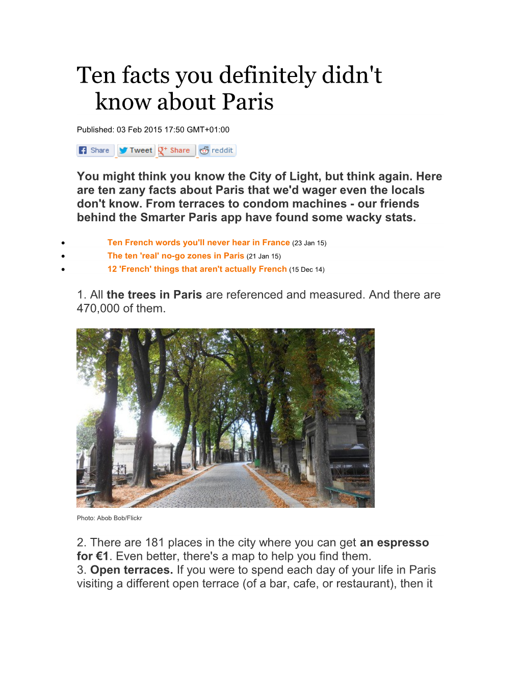 Ten Facts You Definitely Didn't Know About Paris