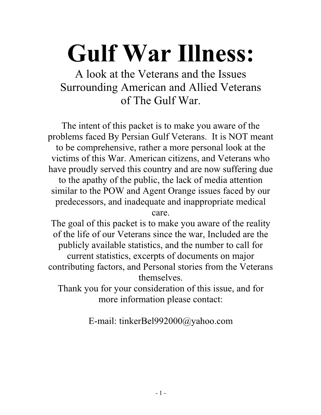 Gulf War Illness