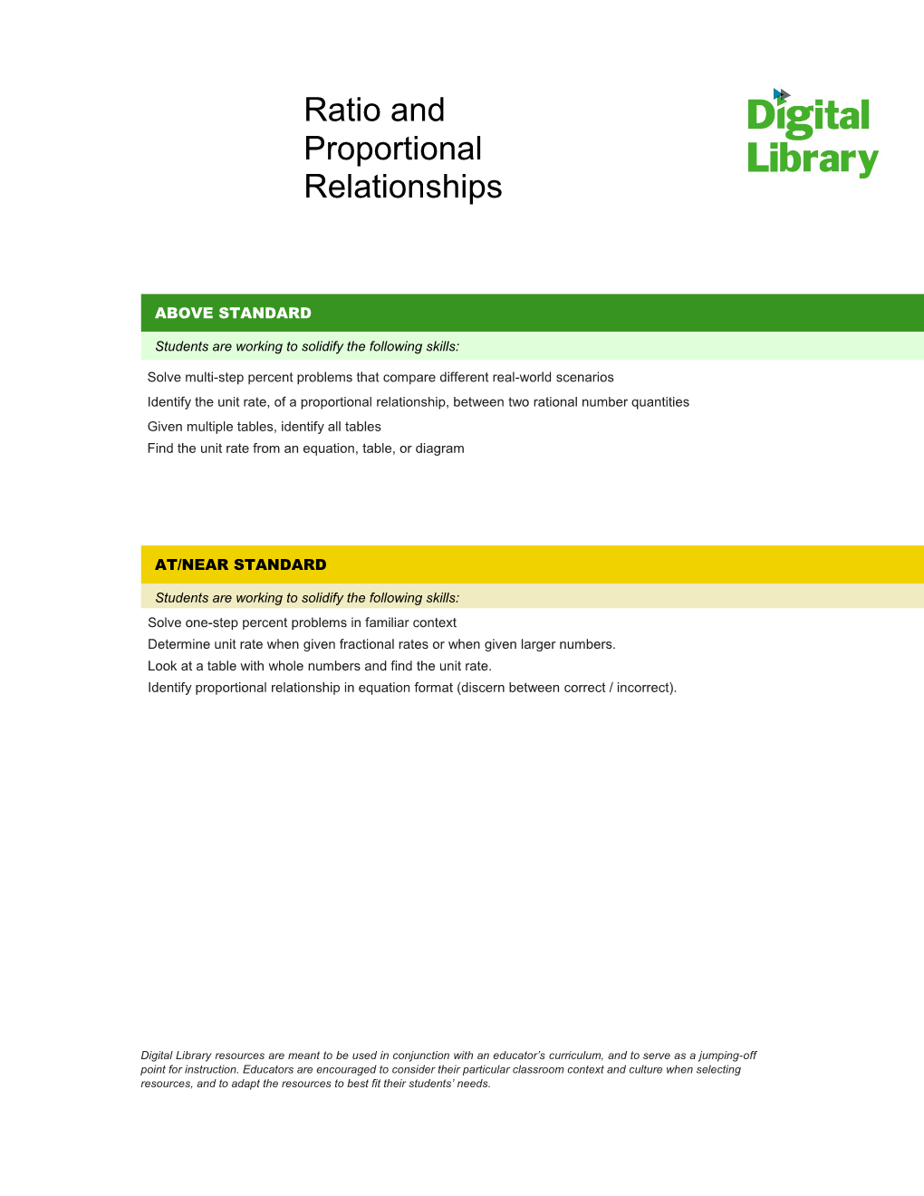 GRADE 7Ratio and Proportional Relationships