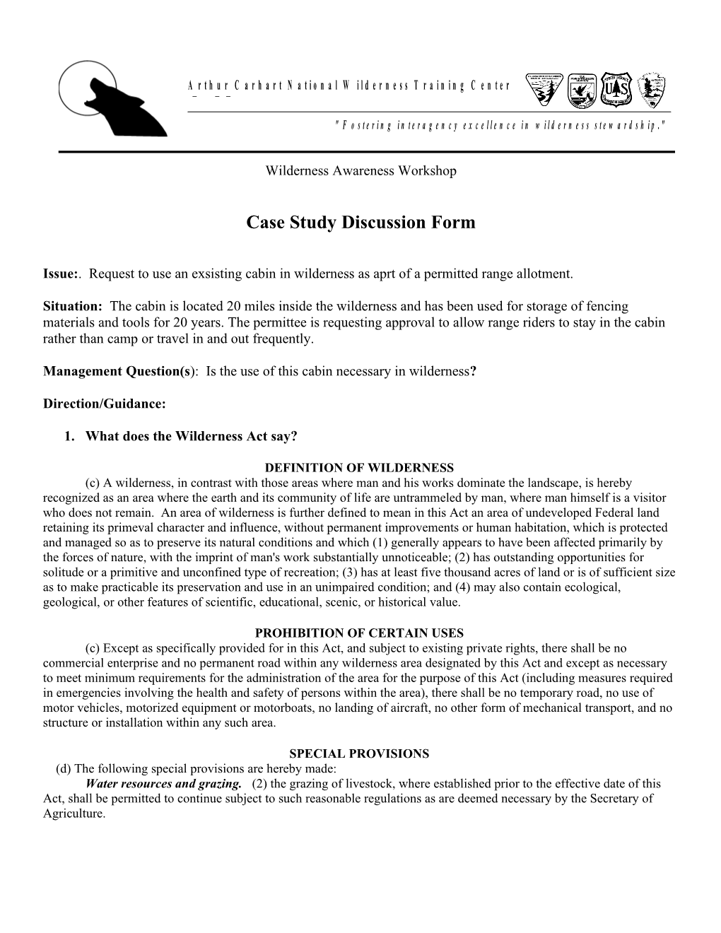 Case Study Discussion Form