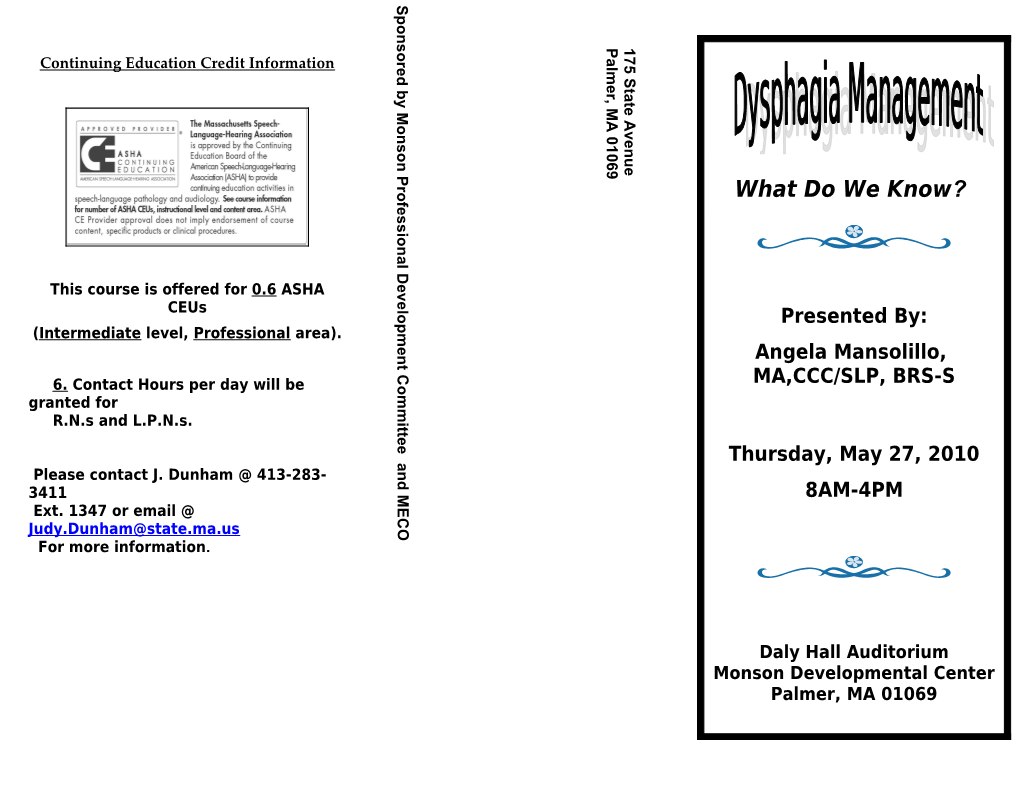 Dysphagia Management-Understanding The