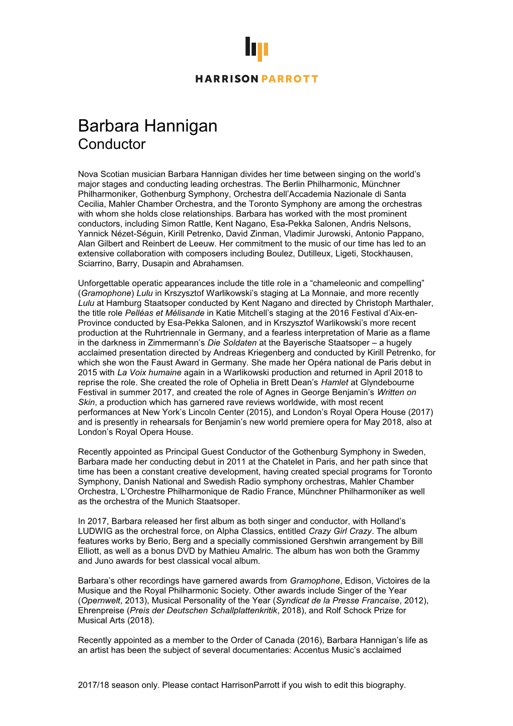 Barbara Hannigan