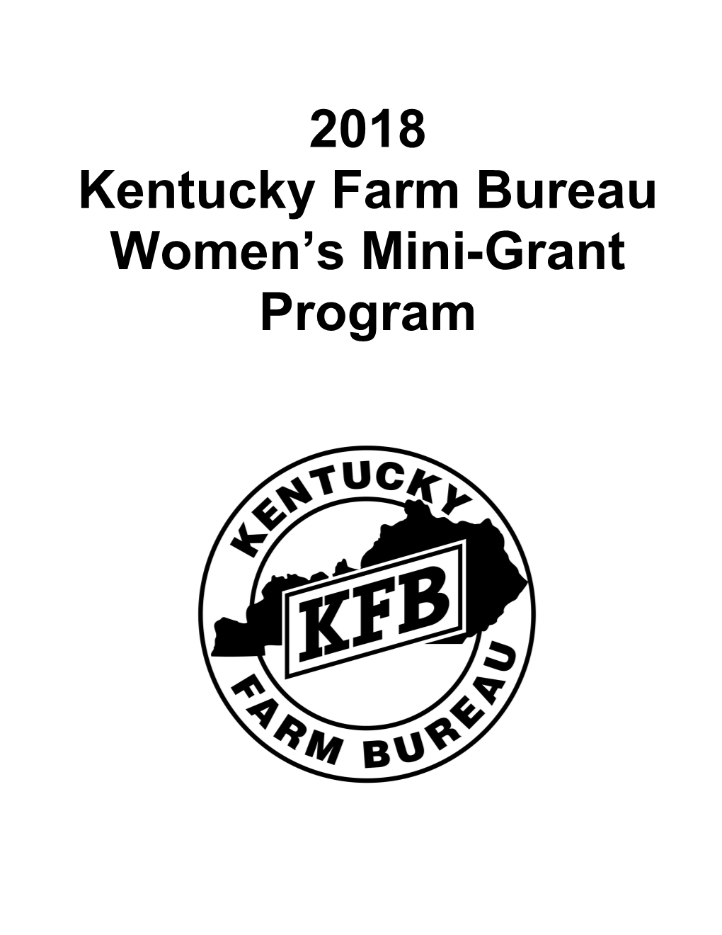 2018Kentucky Farm Bureau Women S Mini-Grant Program