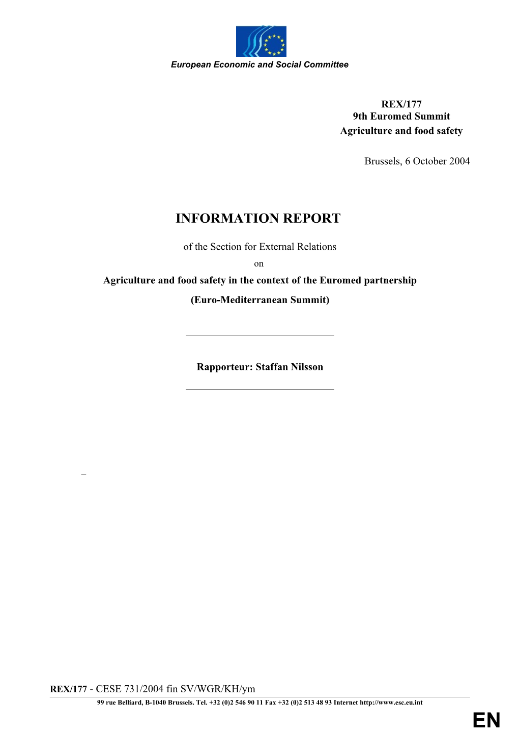 Information Report CES731-2004 FIN RI EN