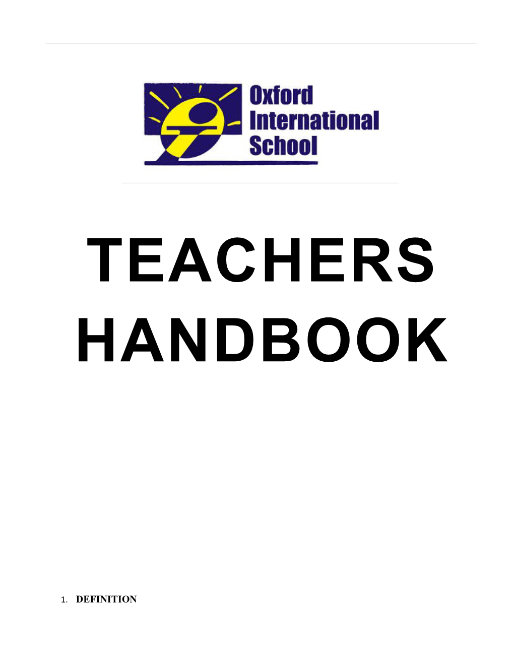 Teachers Handbook