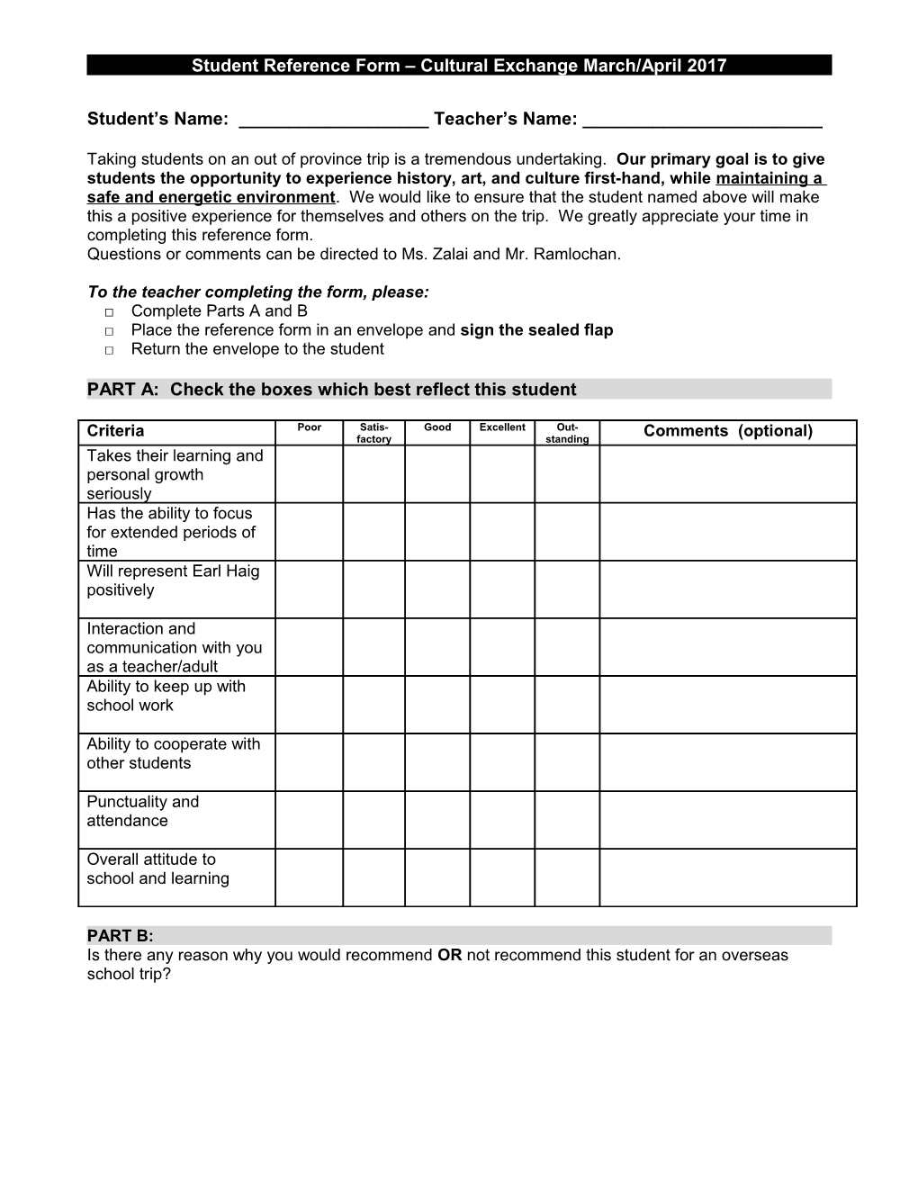Student Reference Form Gritaly 2009
