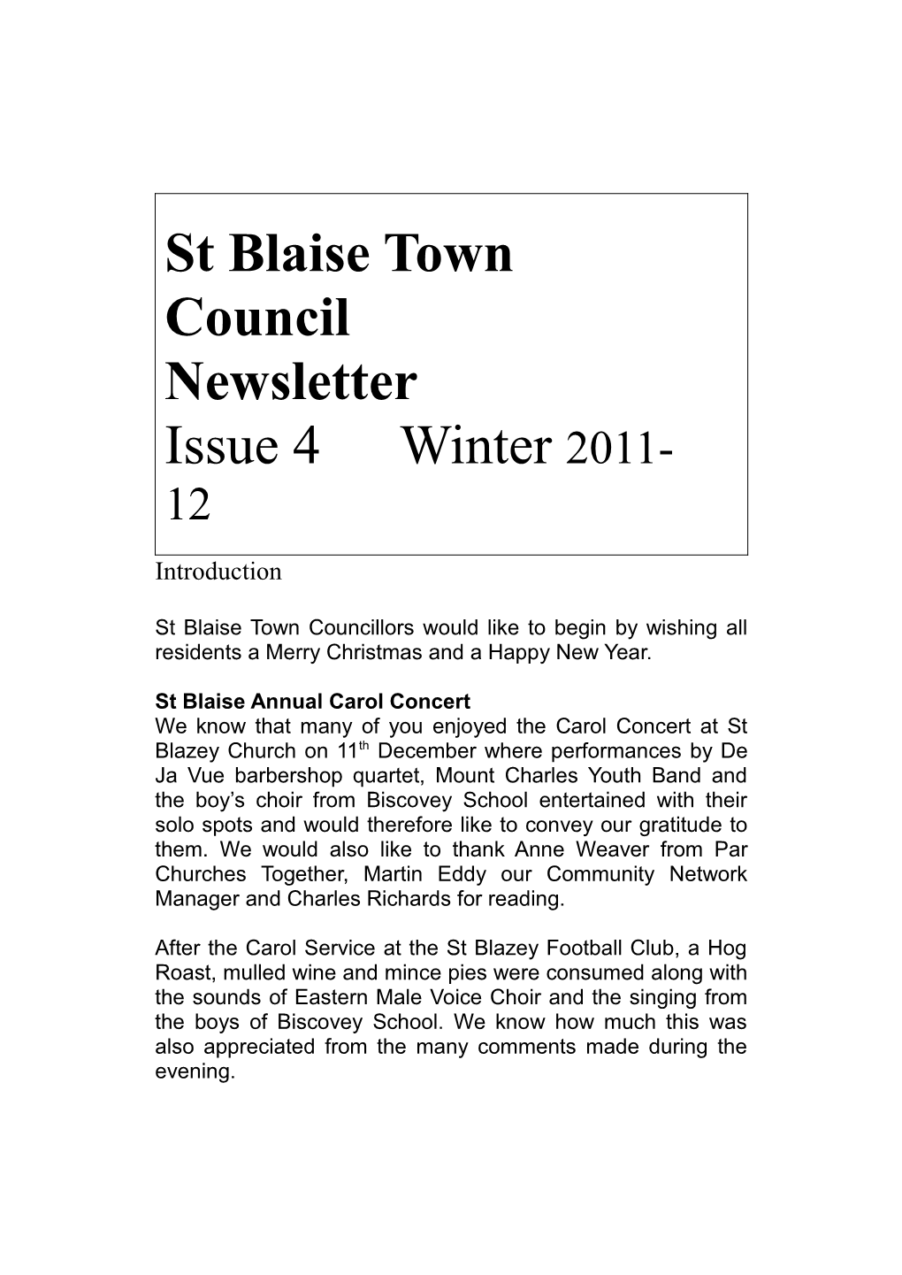 St Blaise Town Council