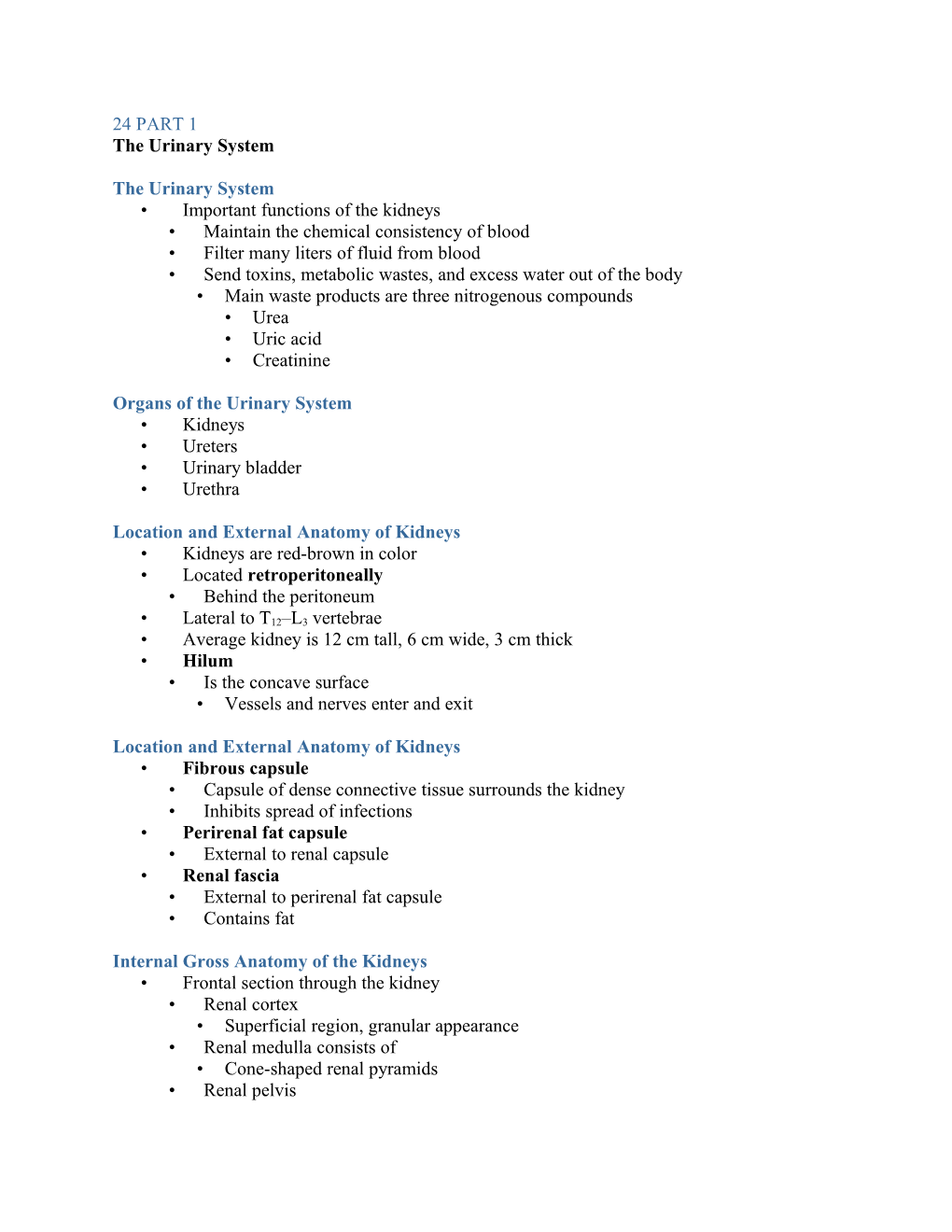 Important Functions of the Kidneys