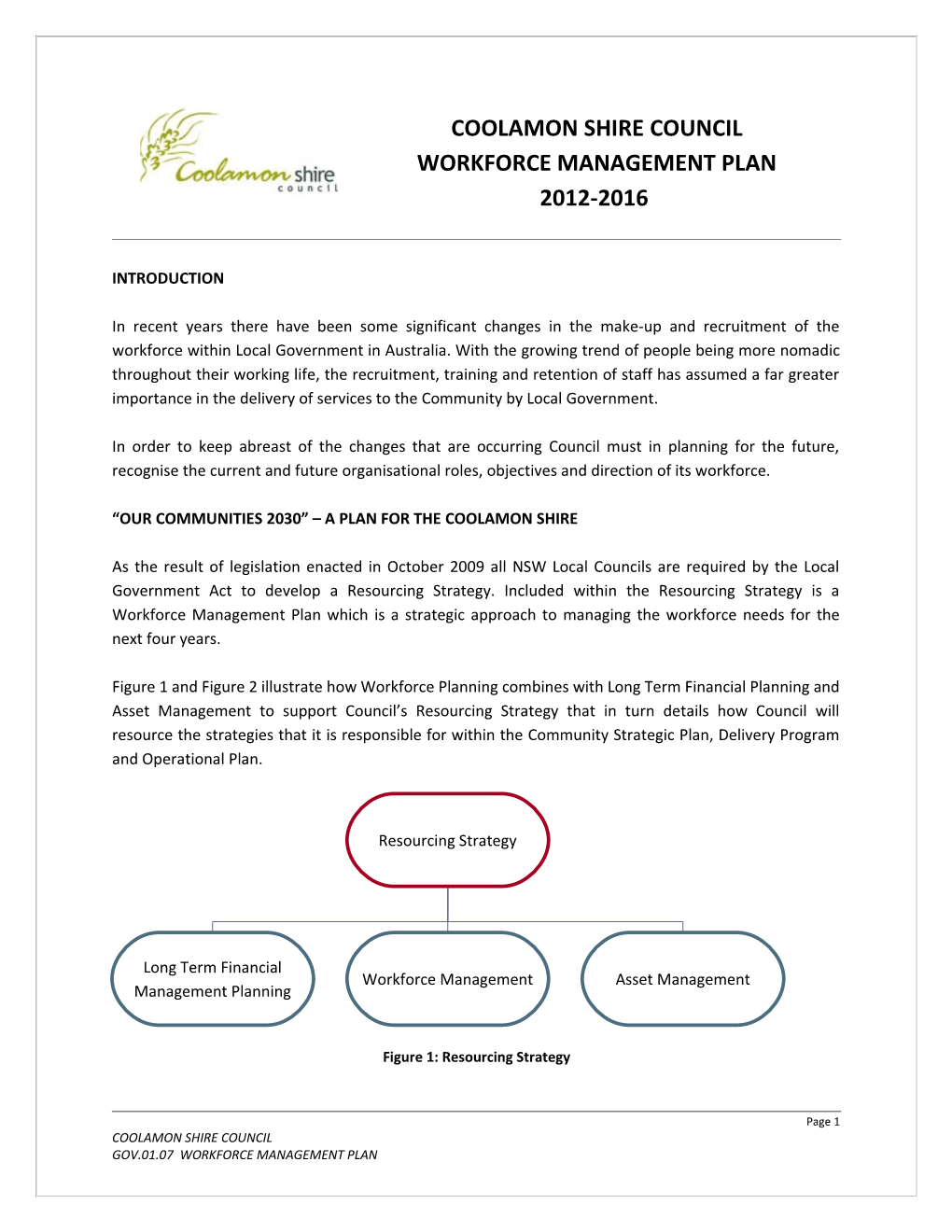 Our Communities 2030 a Plan for the Coolamon Shire