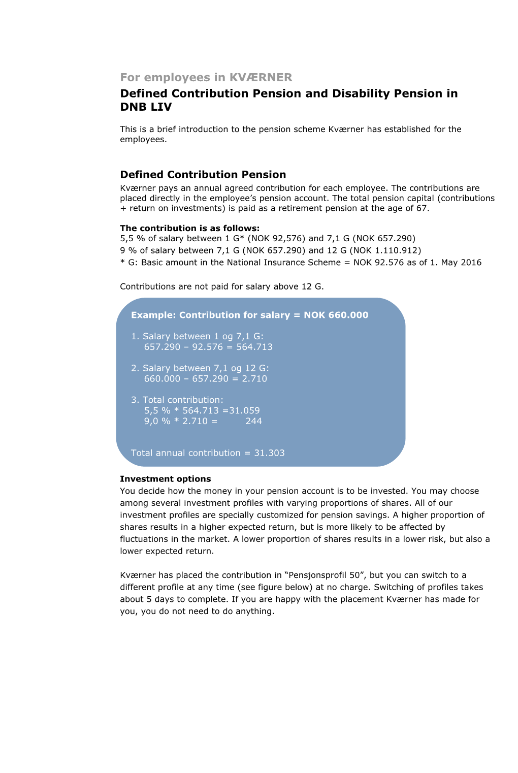 Defined Contribution Pensionand Disability Pension In