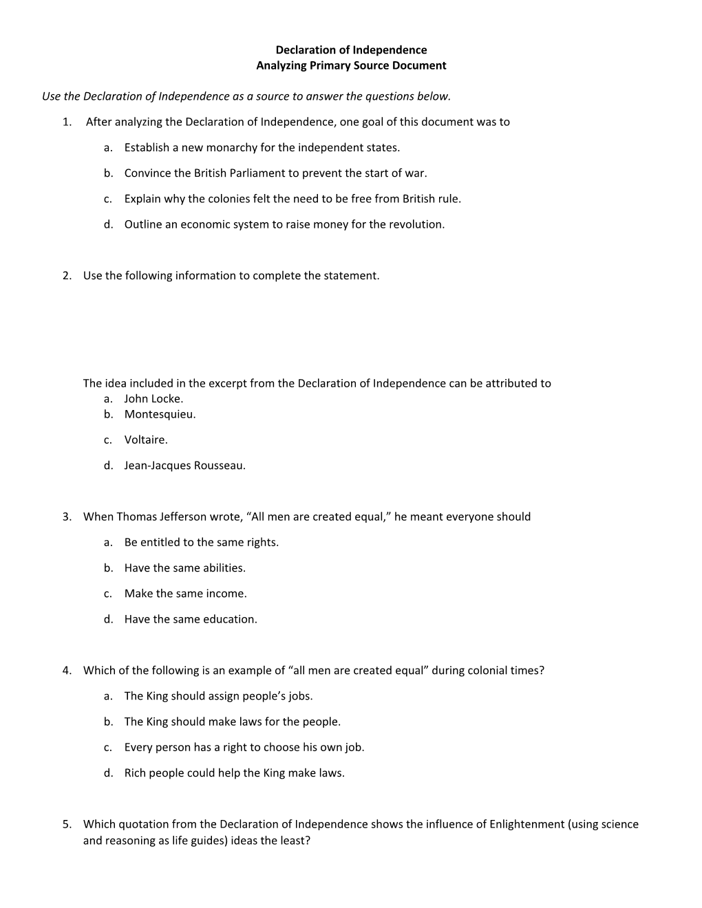 Analyzing Primary Source Document