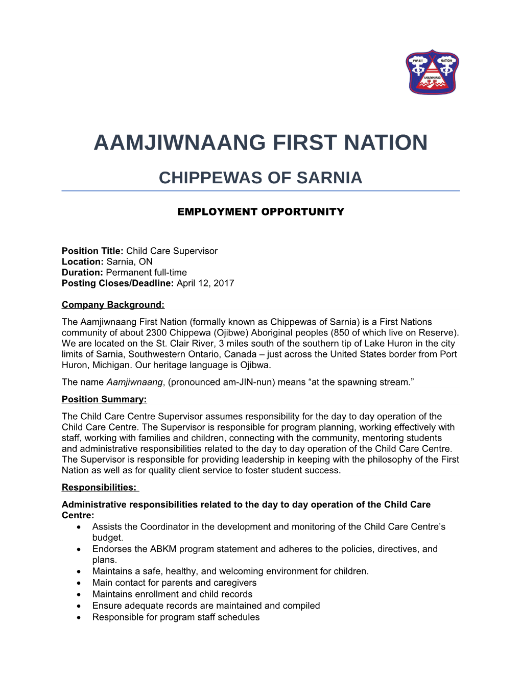 Aamjiwnaang First Nation