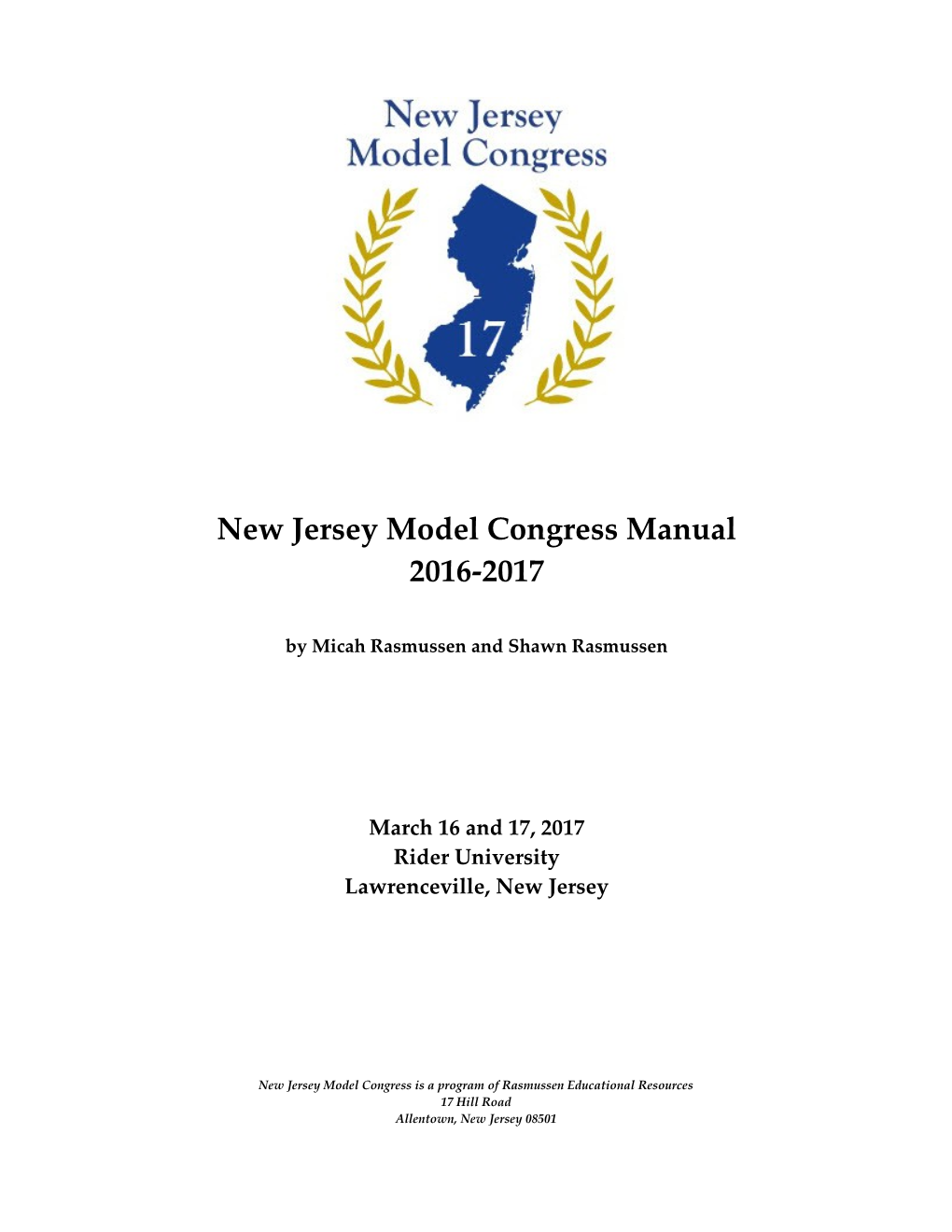 New Jersey Model Congress Manual