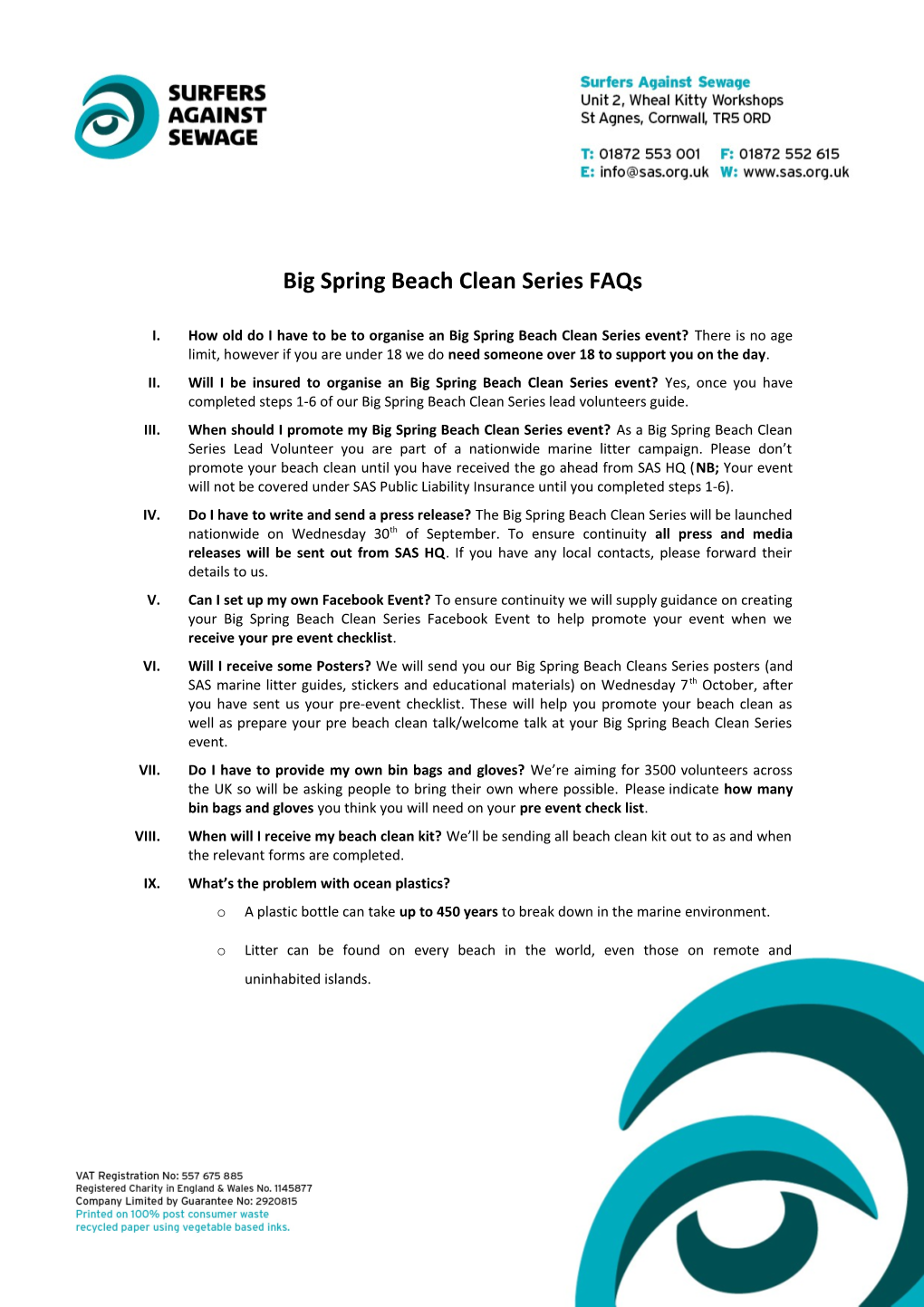 Big Spring Beach Clean Series Faqs