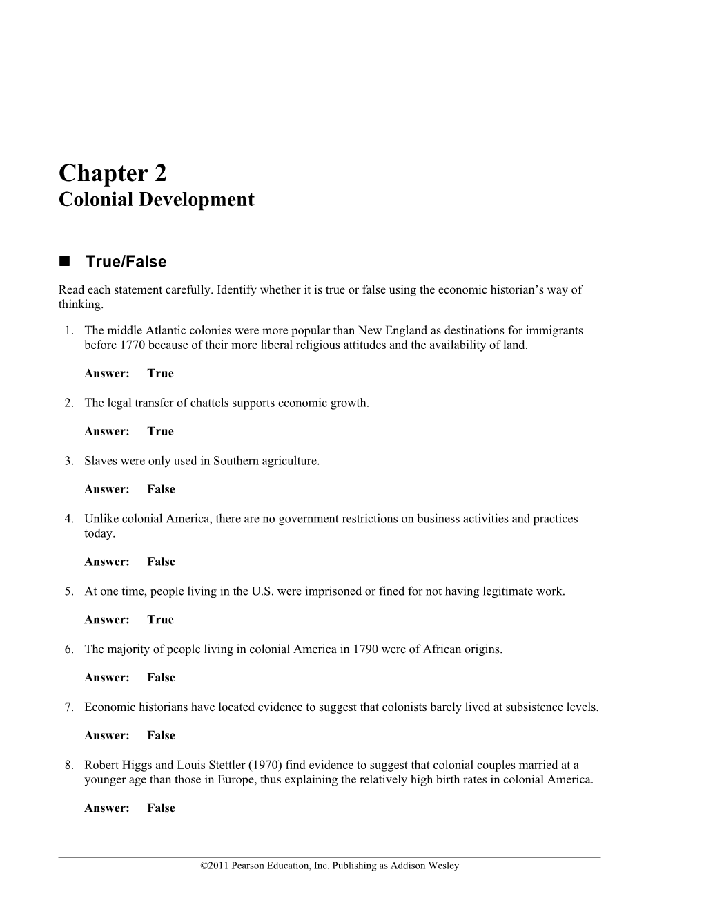 Chapter 2 Colonial Development 1