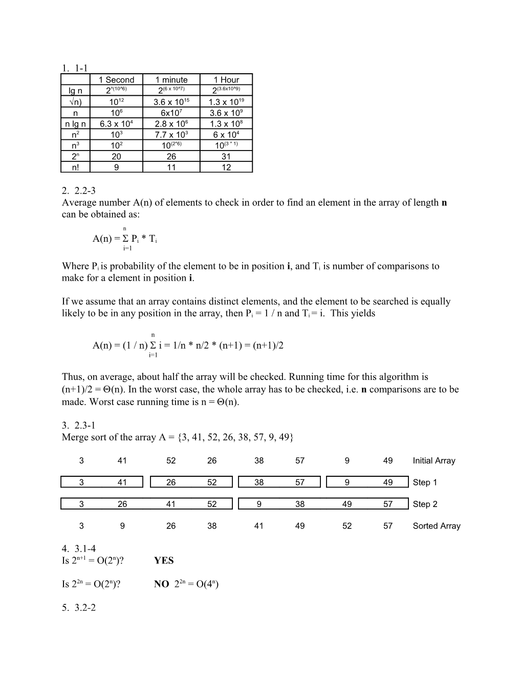 Average Number A(N) of Elements to Check in Order to Find an Element in the Array of Length