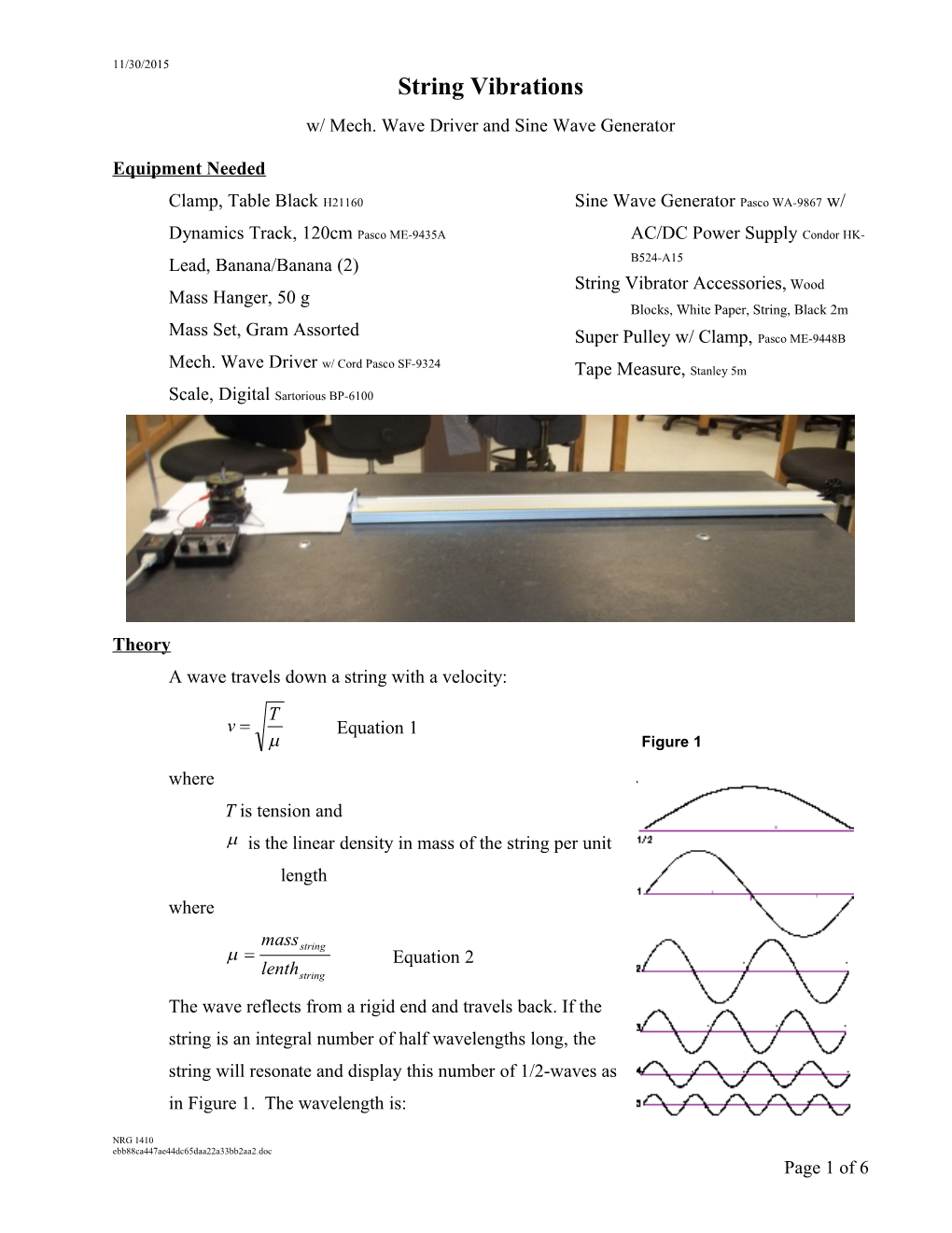 W/ Mech. Wave Driver and Sine Wave Generator