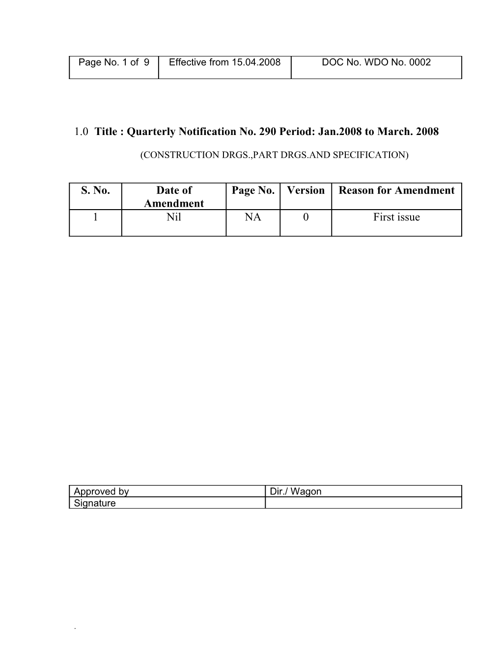 Construction Drgs.,Part Drgs.And Specification