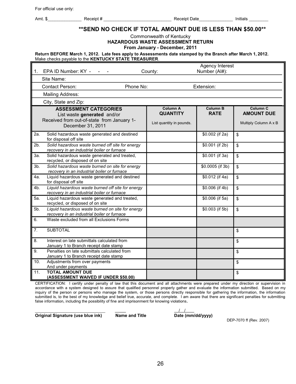 Page 26 - DEP7070 Assessment Return Fill in Format