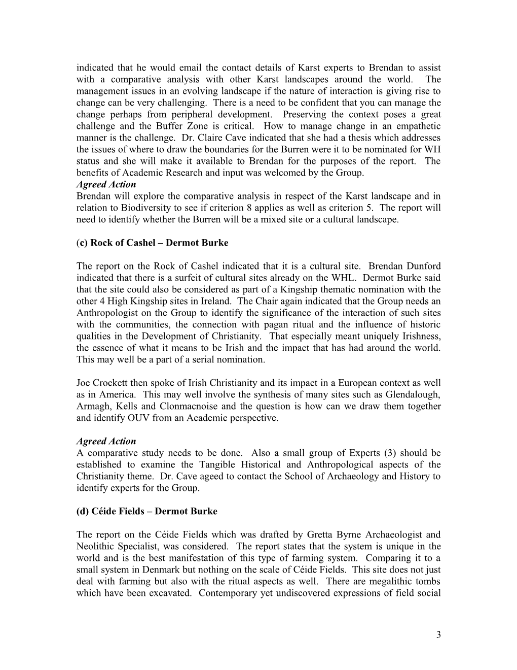 Minutes of Meeting of Tentative List Expert Advisory Group 14 November 2008