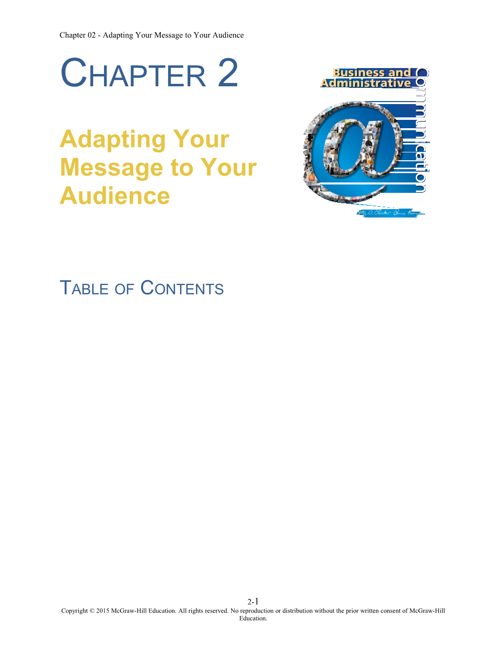 Chapter02 - Adapting Your Message to Your Audience