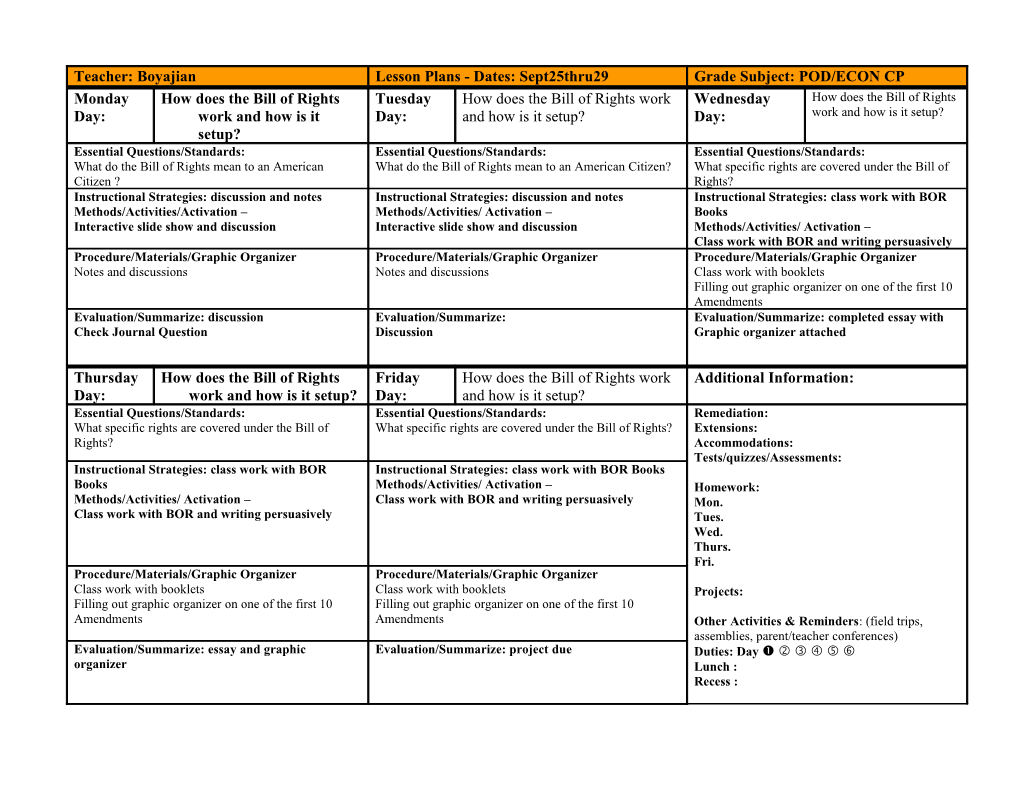 How Does the Bill of Rights Work and How Is It Setup?