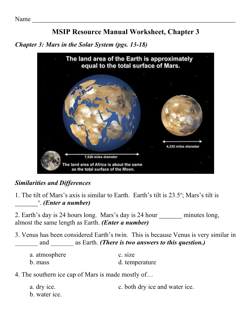 MSIP Resource Manual Worksheet, Chapter 3