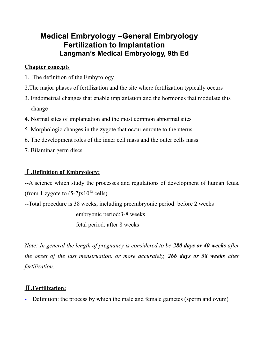 Medical Embryology - Ovulation to Implantation