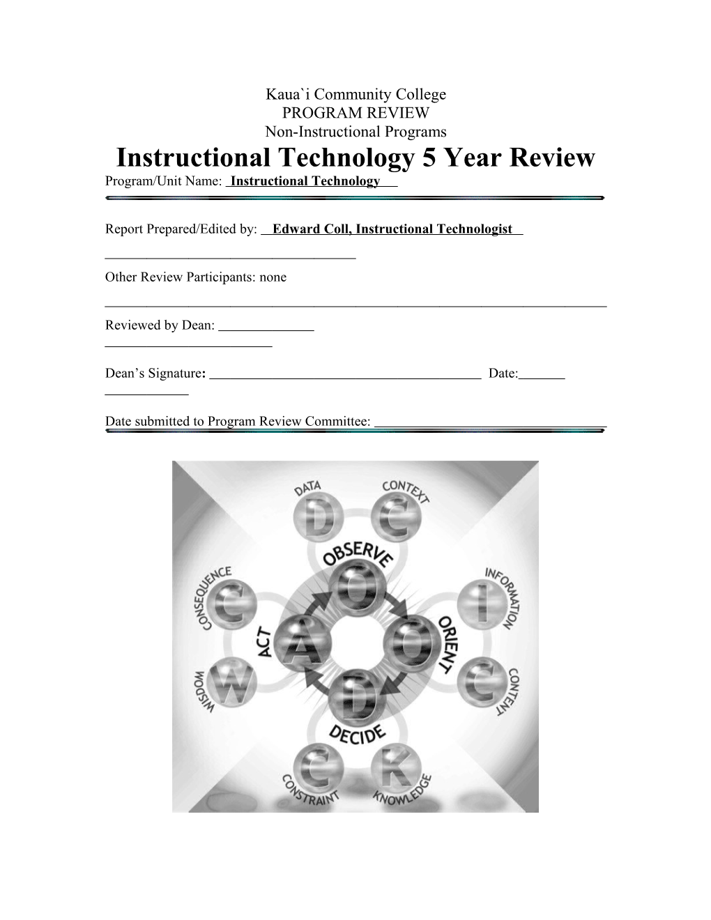 Instructional Technology 5 Year Review