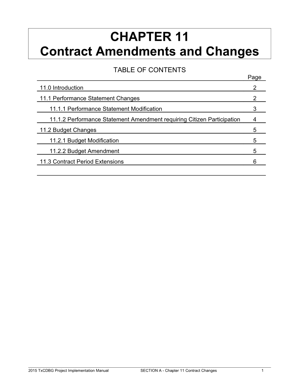 Contract Amendments and Changes