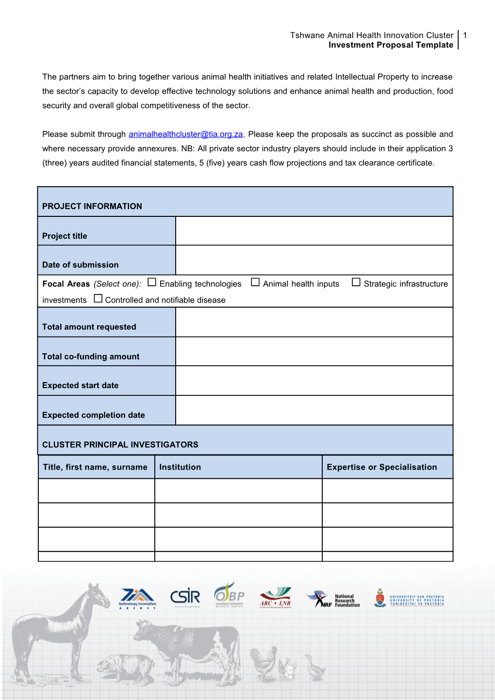 Investment Proposal Template