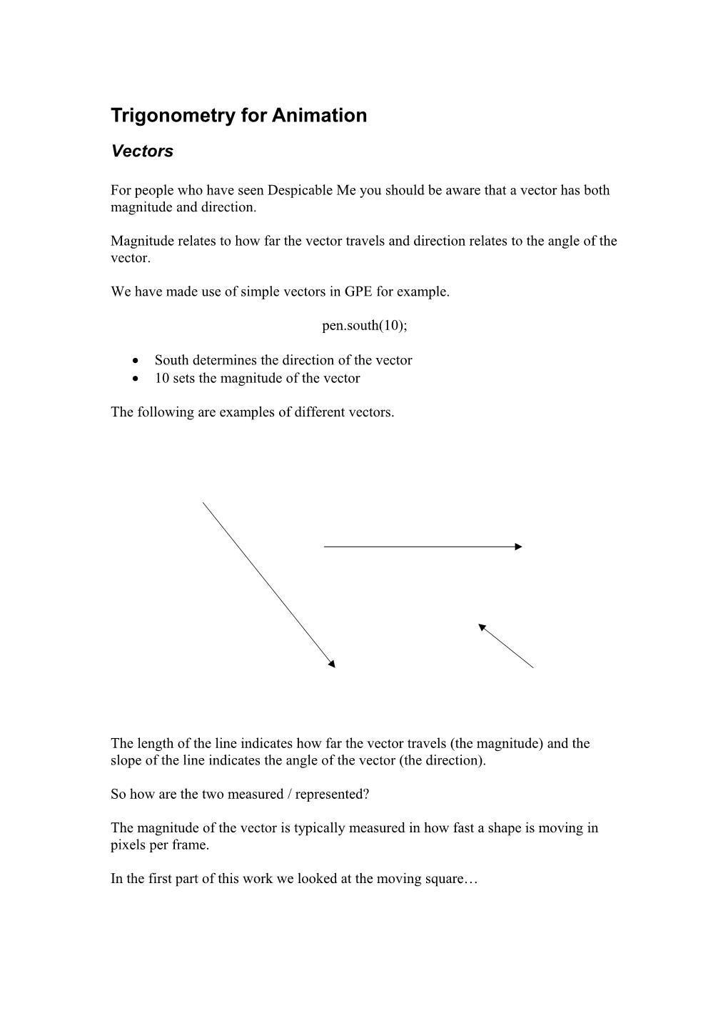 Trigonometry for Animation