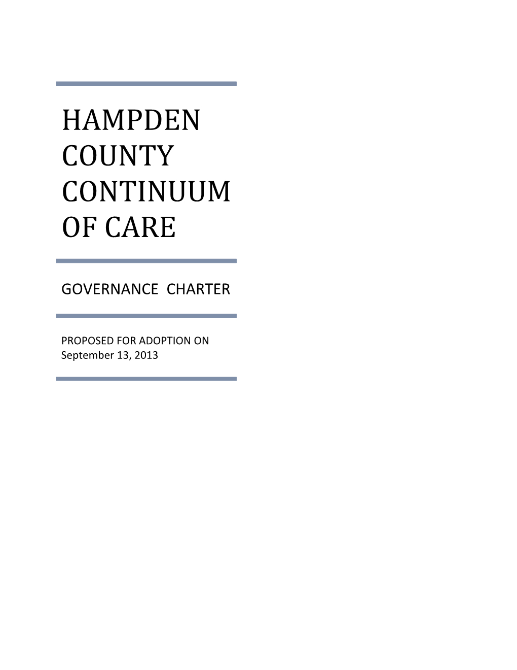 Hampden County Continuum of Care