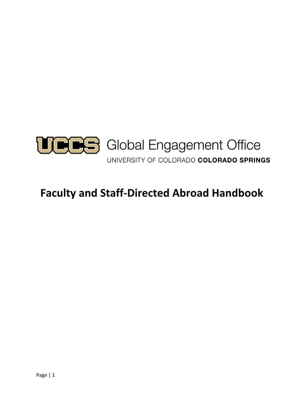 Faculty and Staff-Directed Abroad Handbook