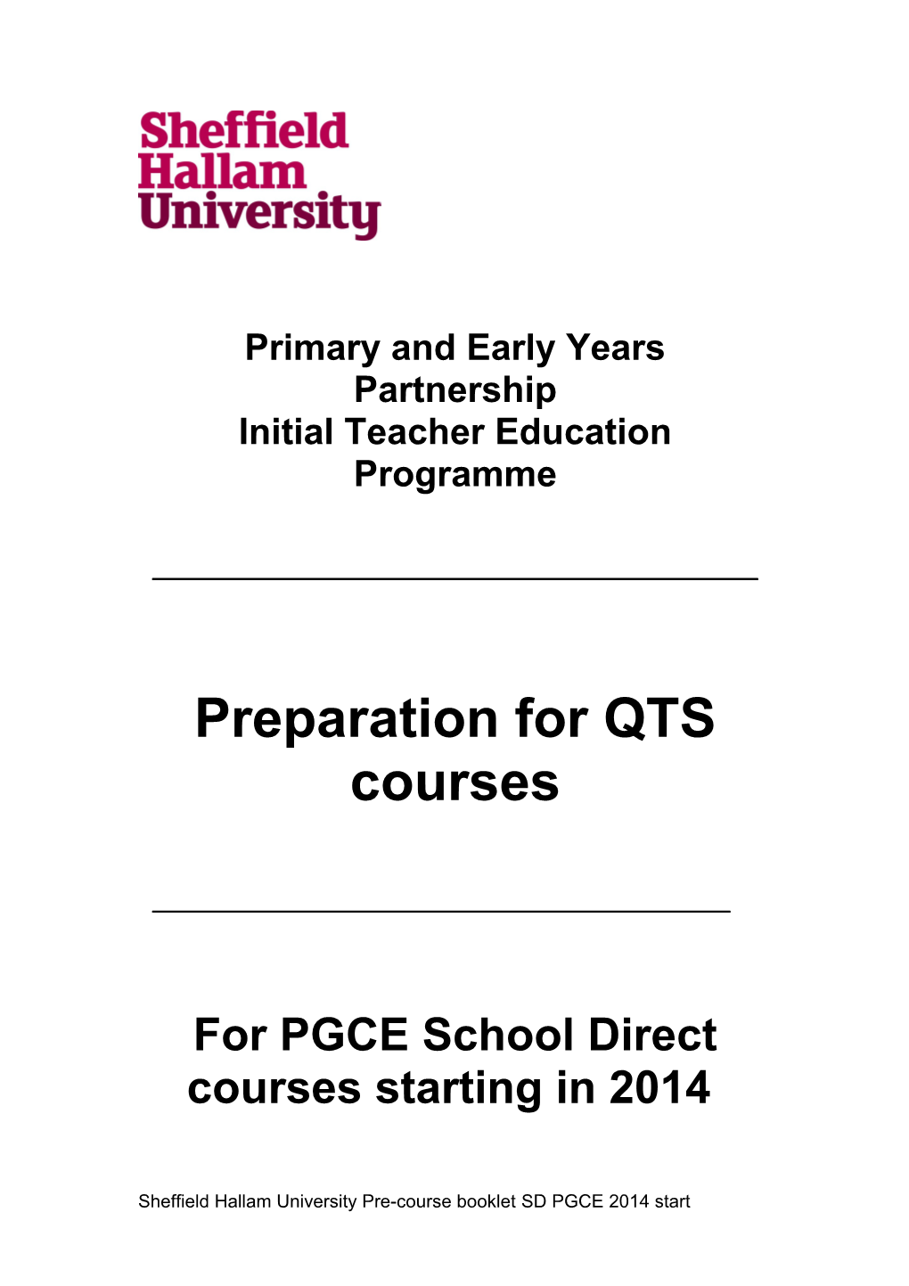 Preparing for Your Course in Initial Teacher Education