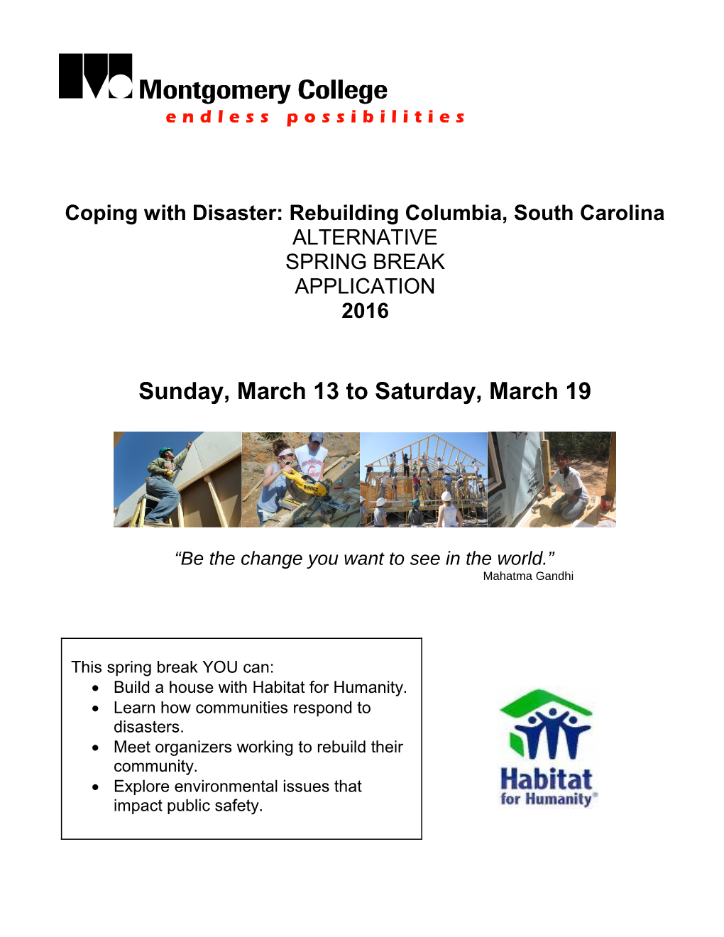 Coping with Disaster: Rebuilding Columbia, South Carolina