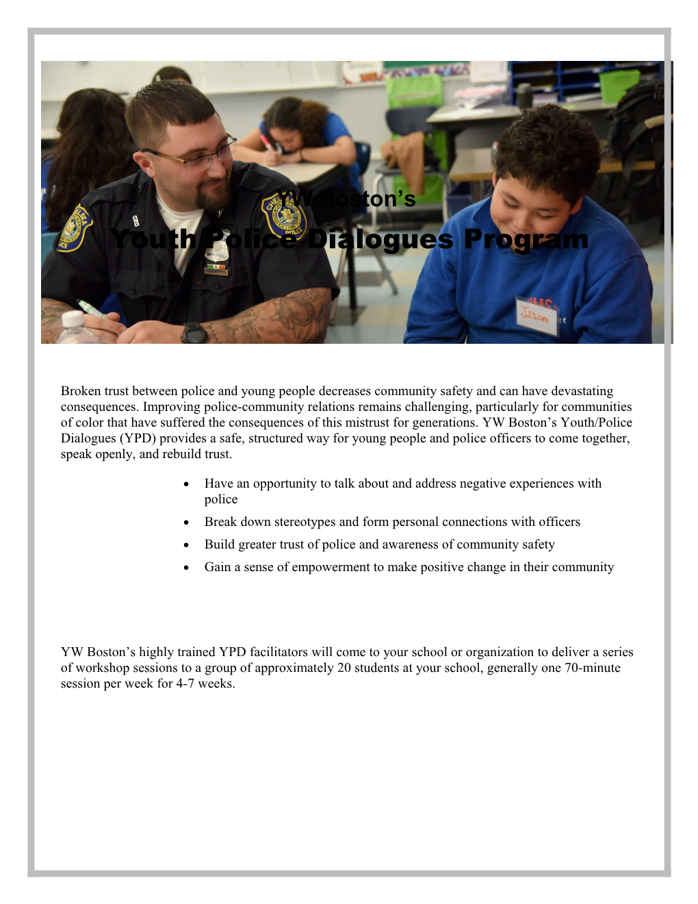 Youth/Police Dialogues Program