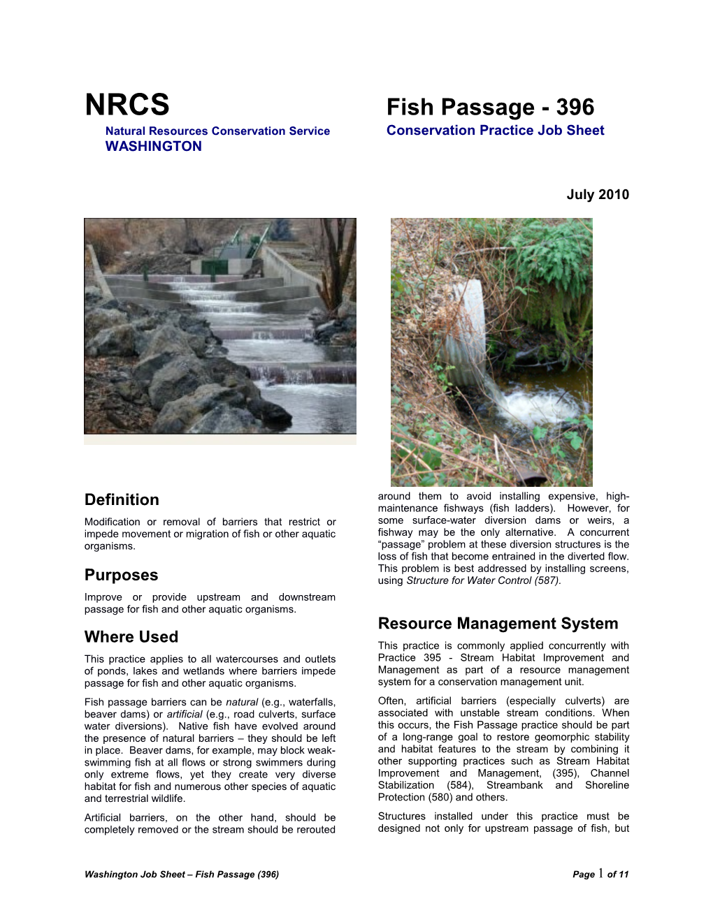 Natural Resources Conservation Serviceconservation Practice Job Sheet