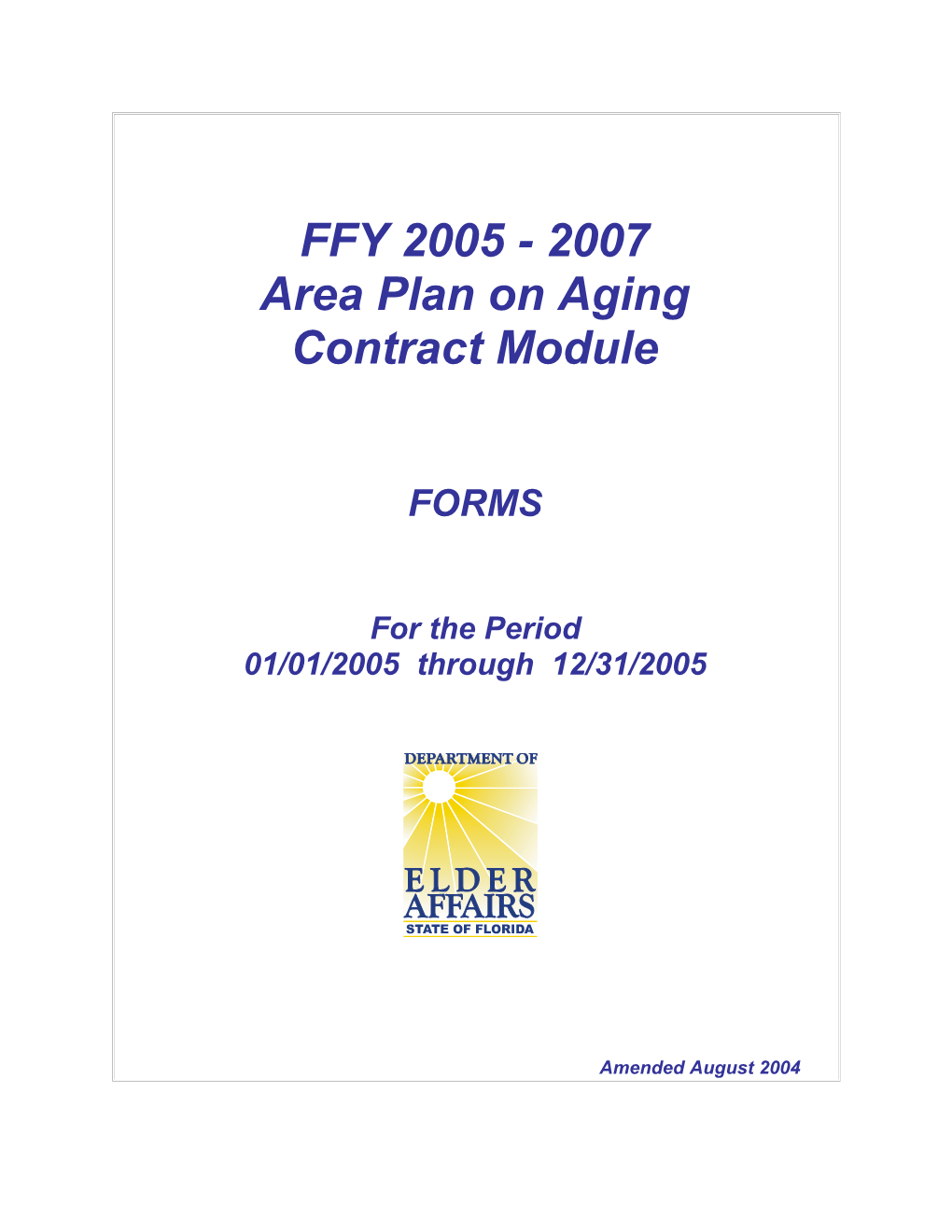 Area Plan on Aging