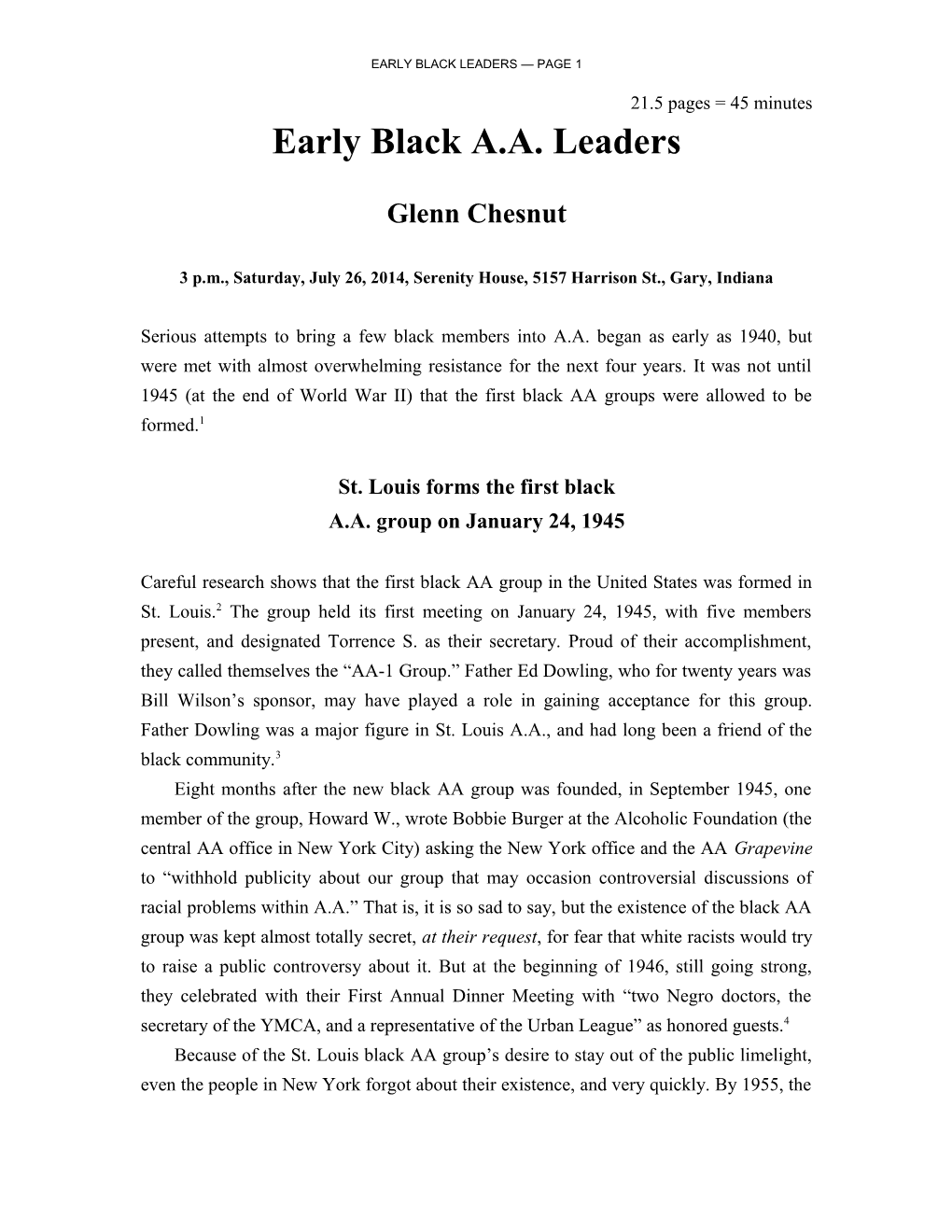 Early Black Leaders Page 1