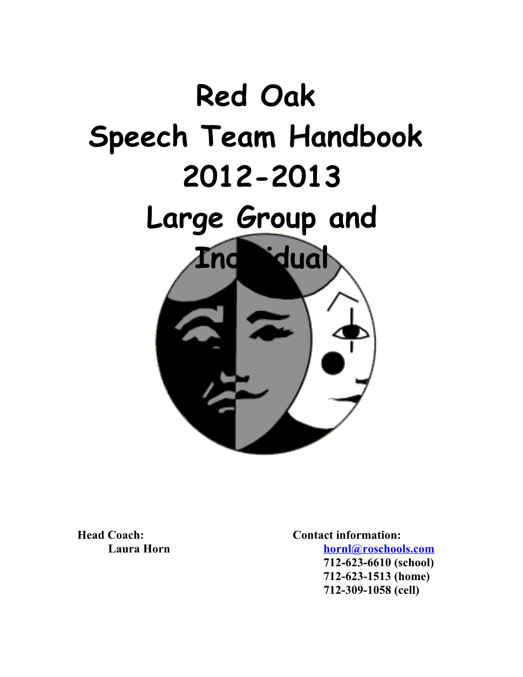 West Delaware Speech Team Handbook 07-08
