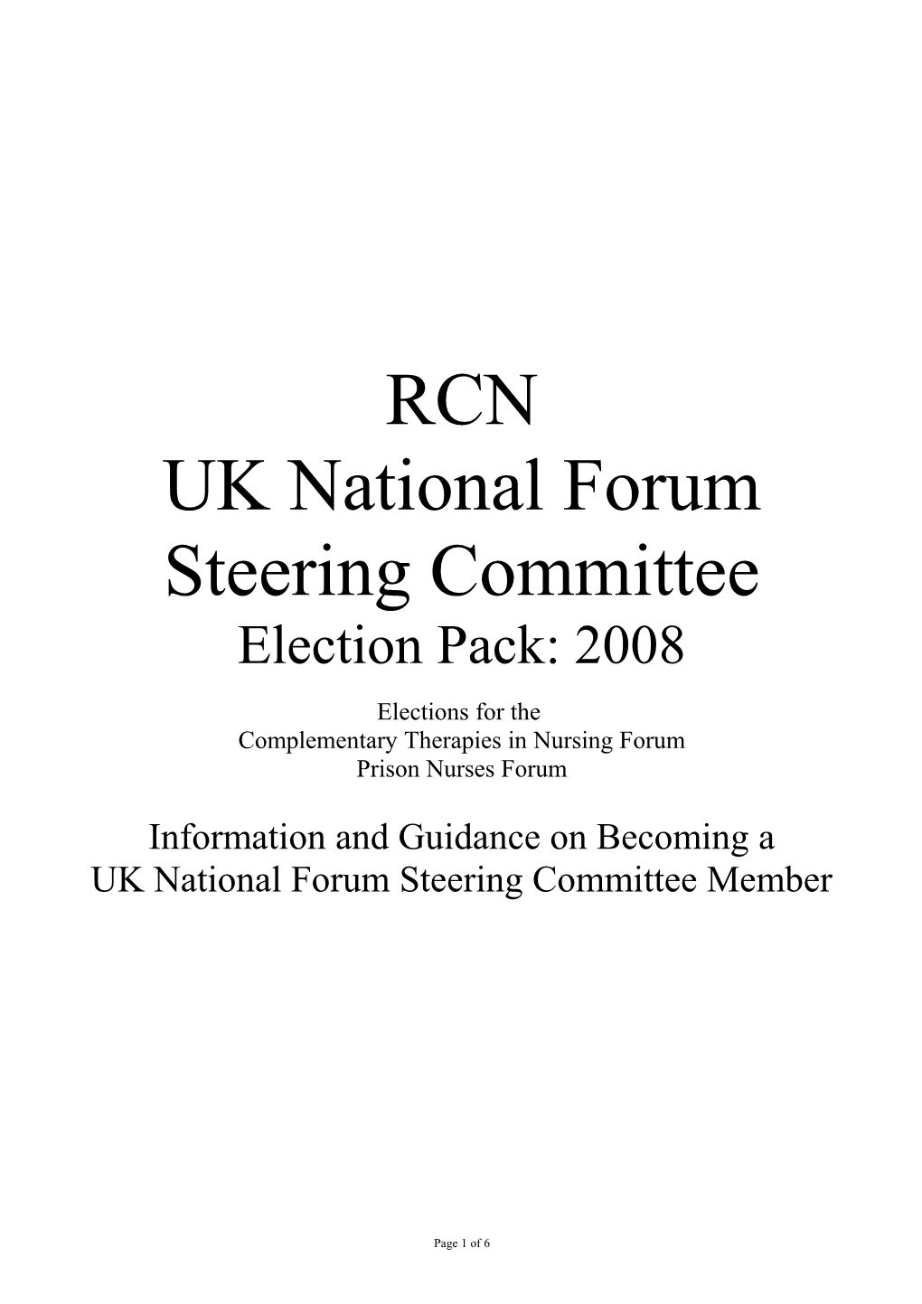 UK National Forum