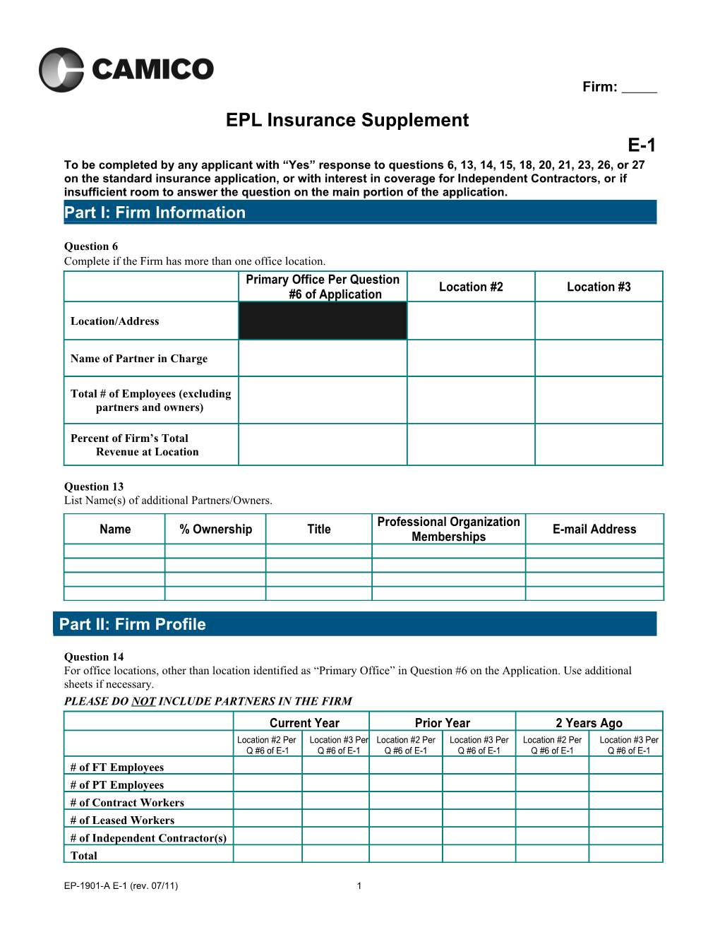 EPL Insurance Supplement