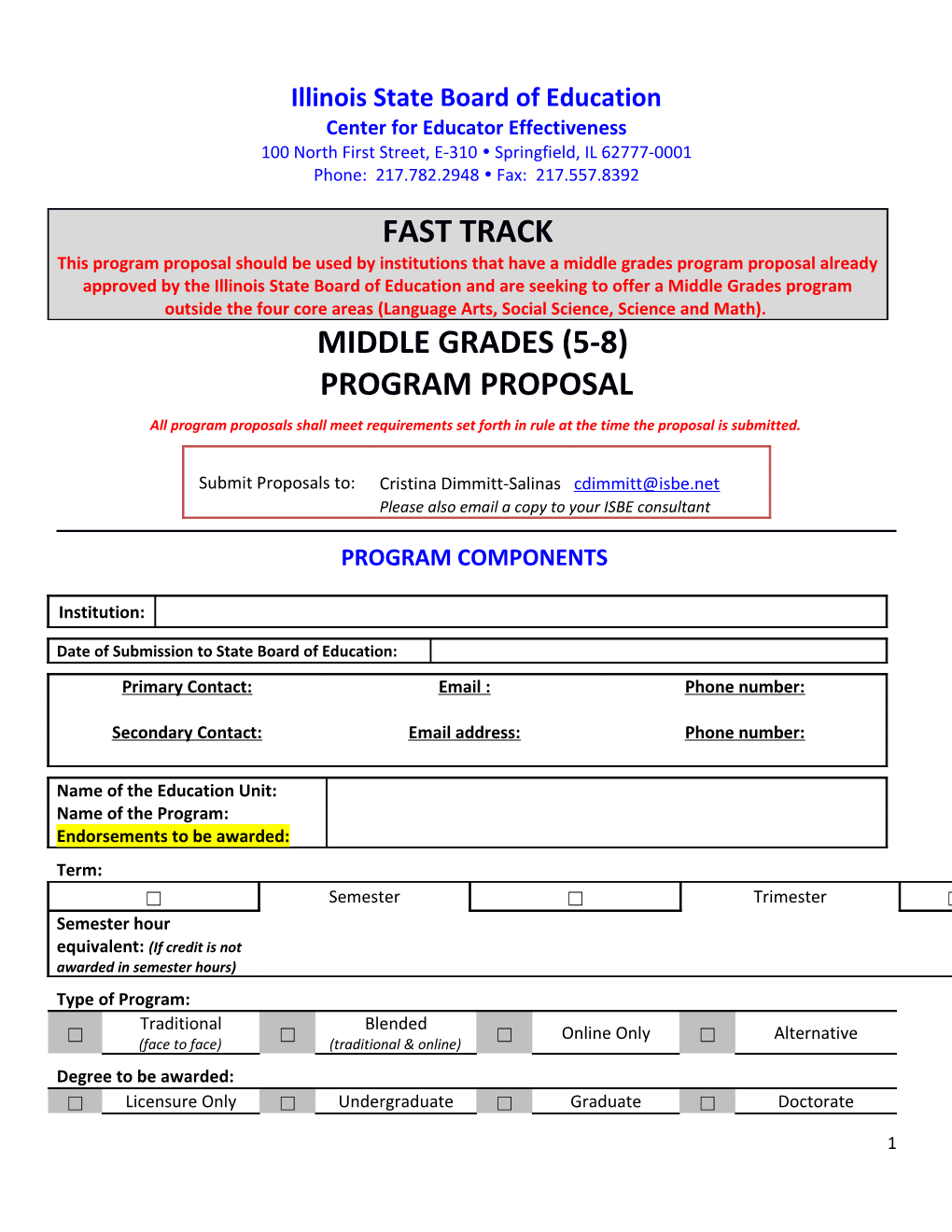 Middle Grades Fast Track (5-8)